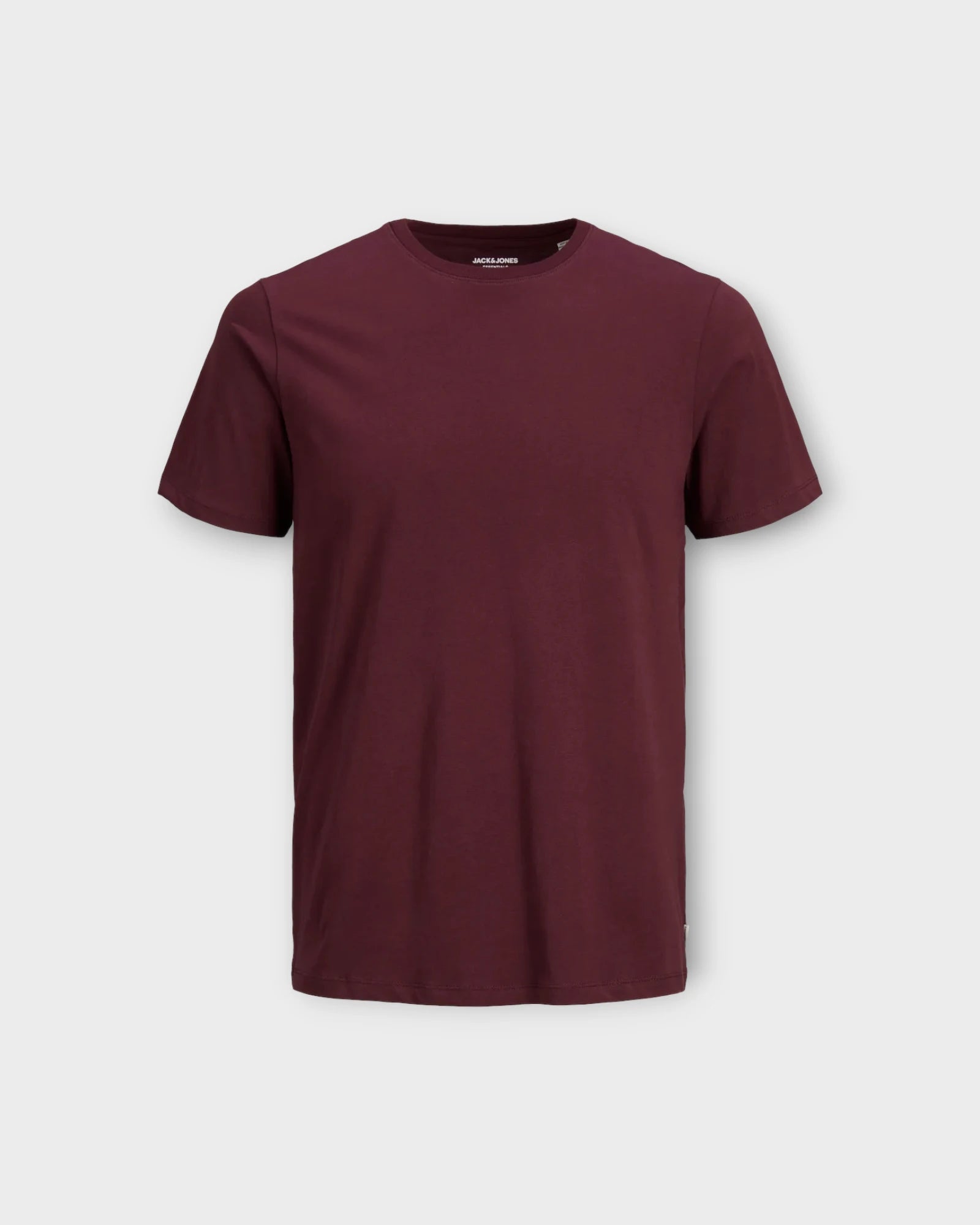 Organic Basic Tee Ss O-neck Port Royal - Bordeaux Jack and Jones Herre T-shirt. Her set forfra.