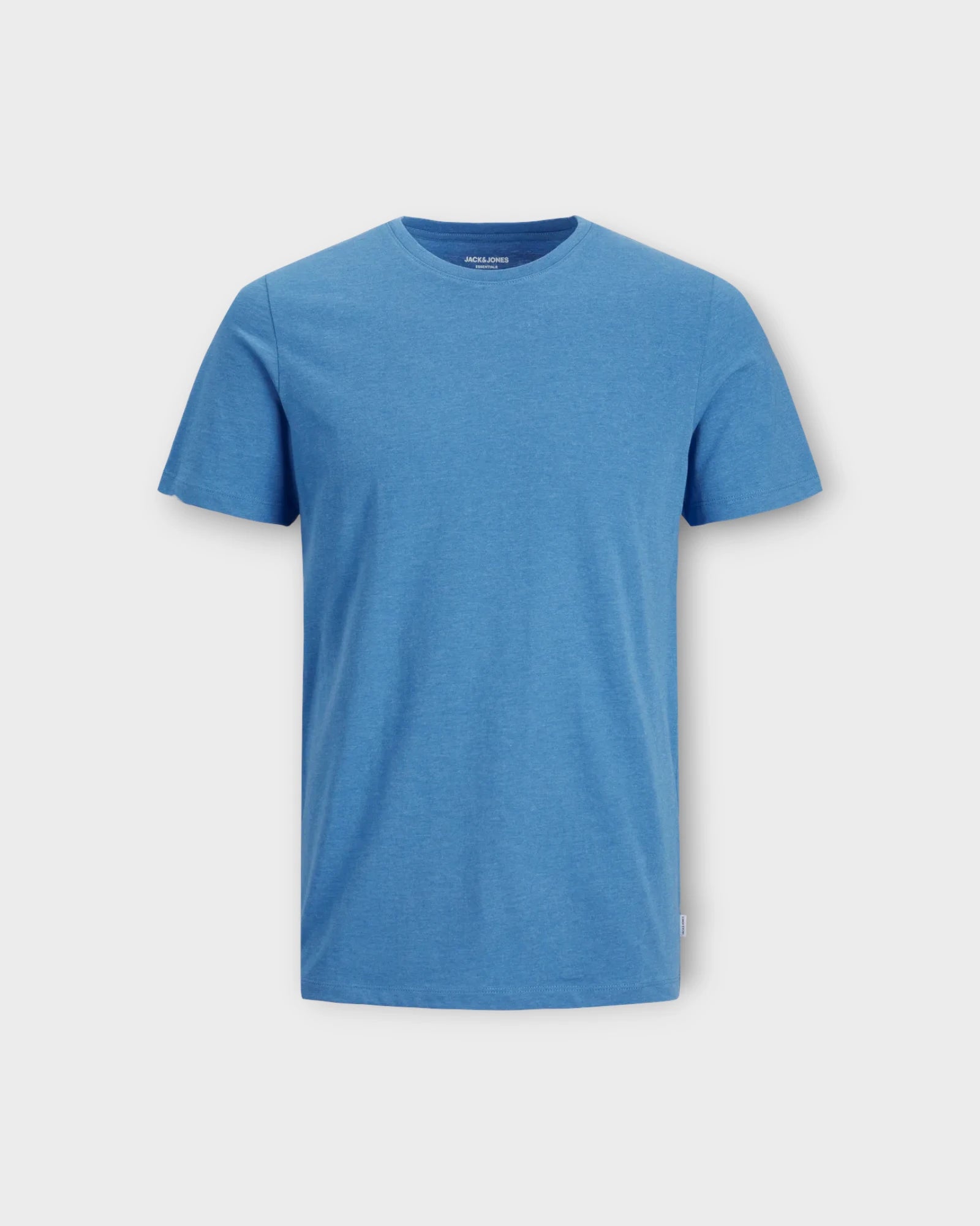 Organic Melange Tee Ss O-neck French Blue - Blå Meleret Jack & Jones Herre T-shirt. Her set forfra.