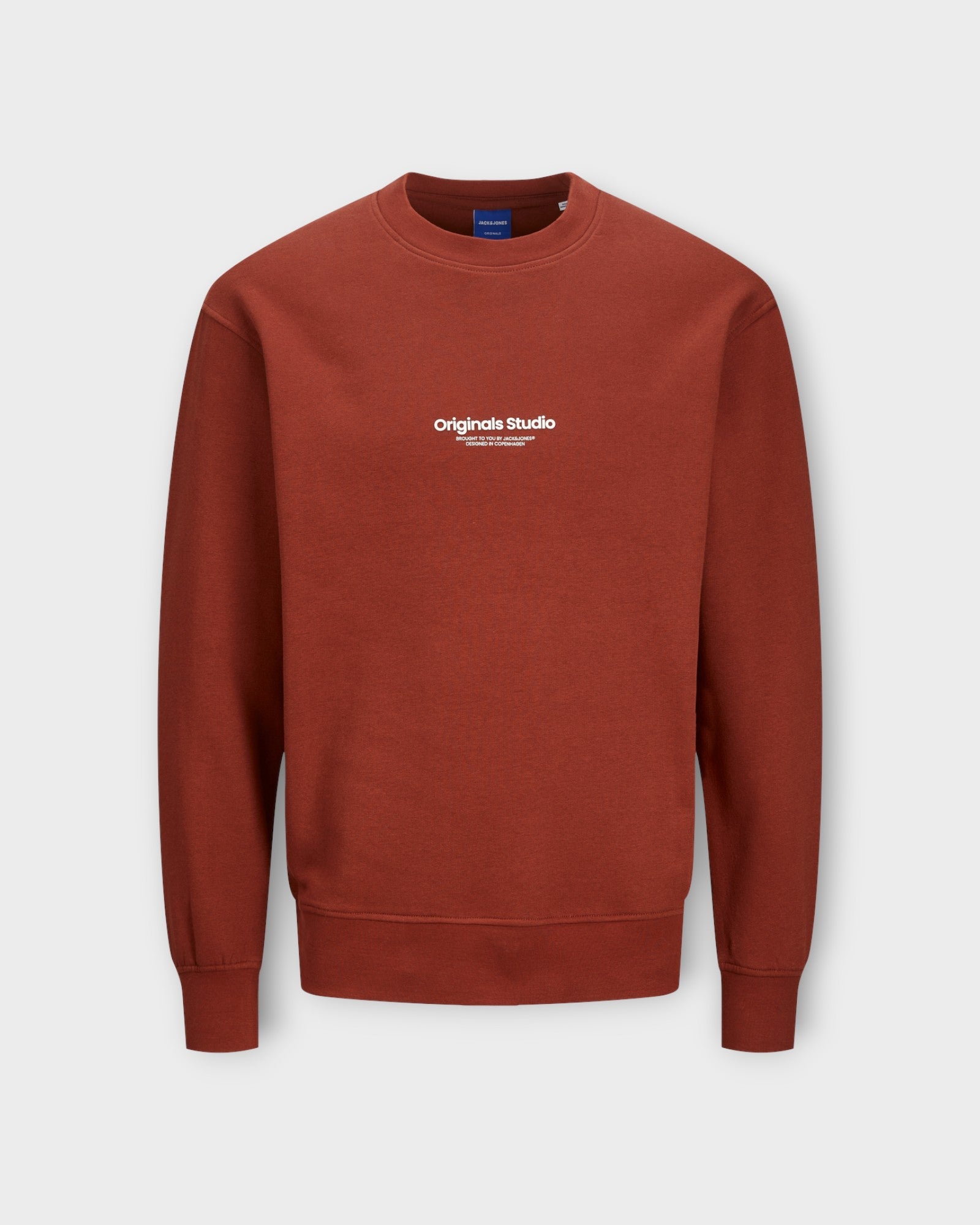 Vesterbro Sweat Crew Neck Brandy Brown - Brun Jack and Jones Sweatshirt til Mænd. Her set forfra.