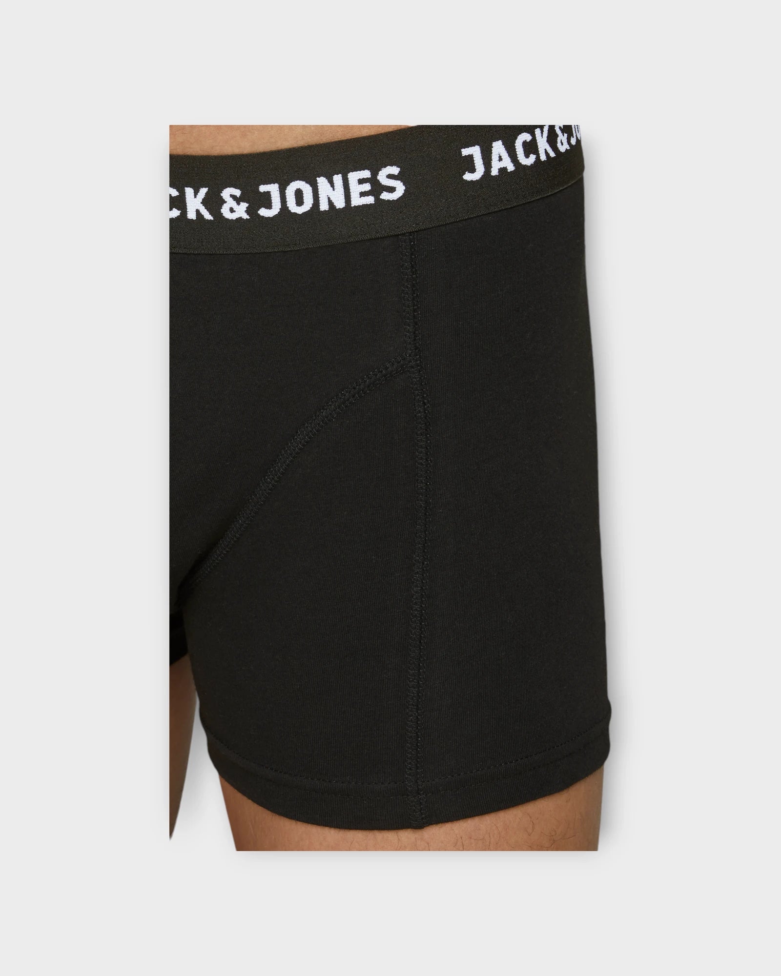 Jacanthony Trunks 3 Pack Black - Sorte Jack & Jones Tights til Mænd. Her set i closeup.