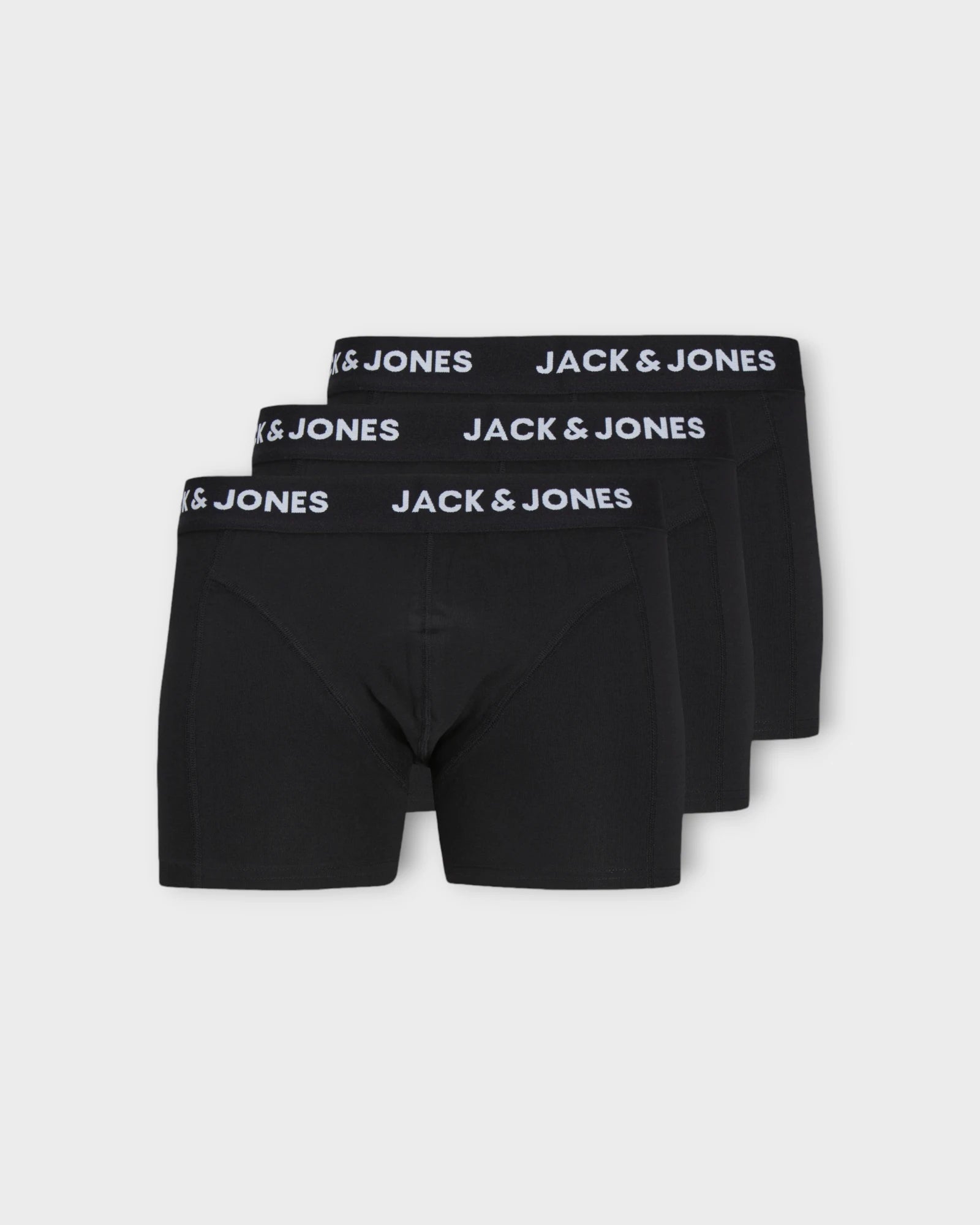 Jacanthony Trunks 3 Pack Black - Sorte Jack & Jones Tights til Mænd. Her set forfra.