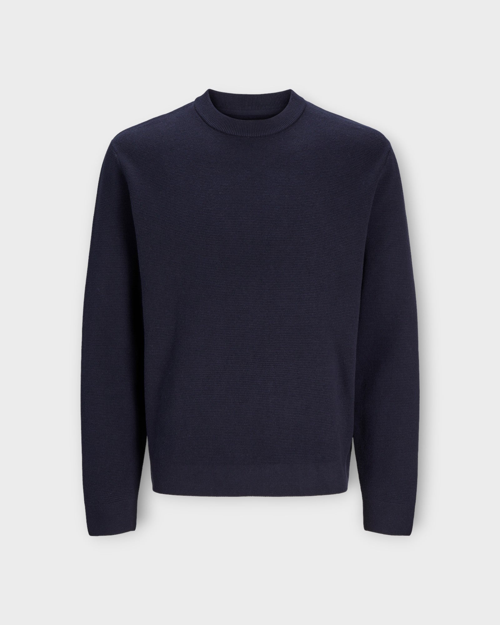 Milano Stitch Knit Crew Night Sky - Blå Jack & Jones Strik til Mænd. Her set forfra.