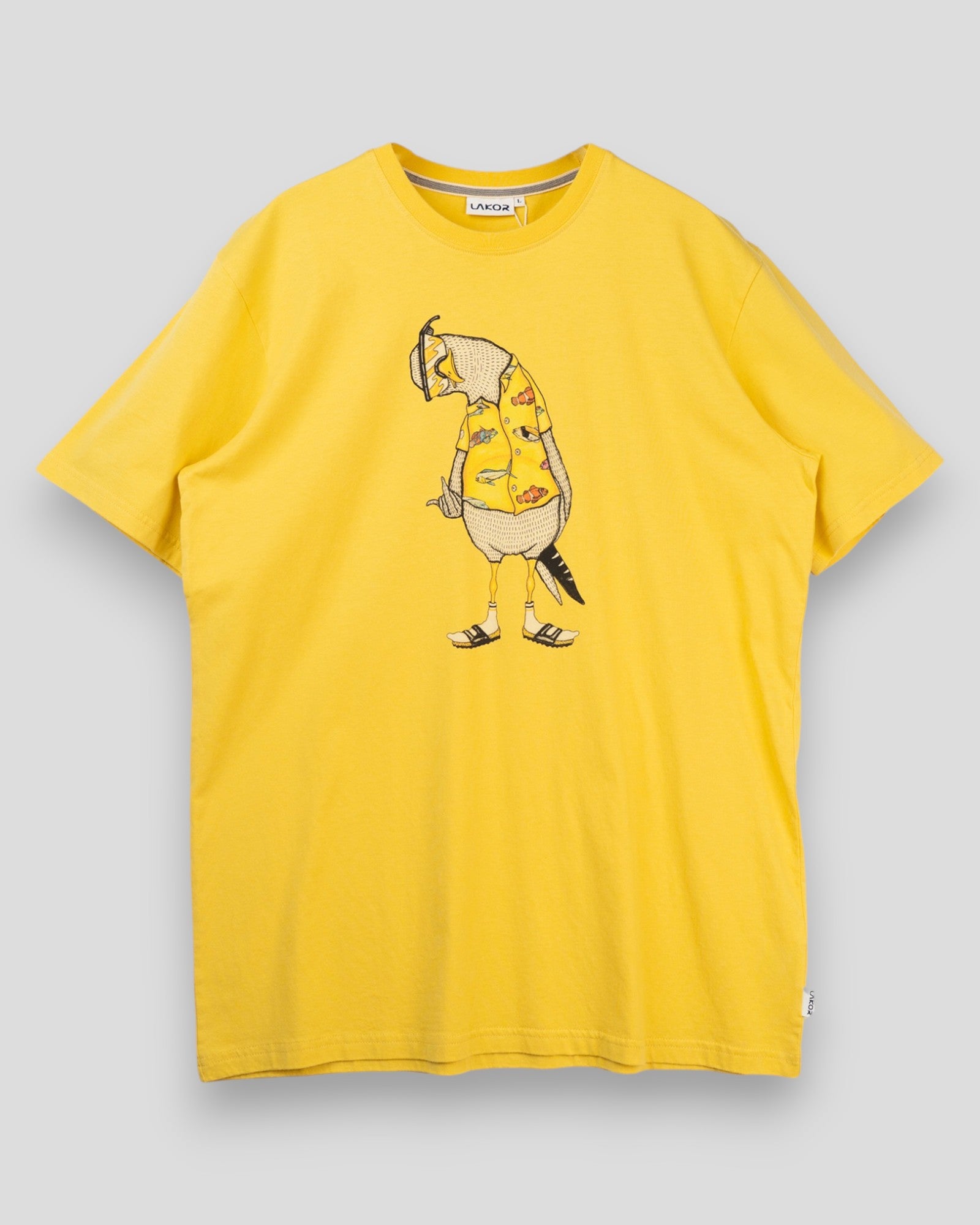Flipping The Bird Tee - Cream Gold