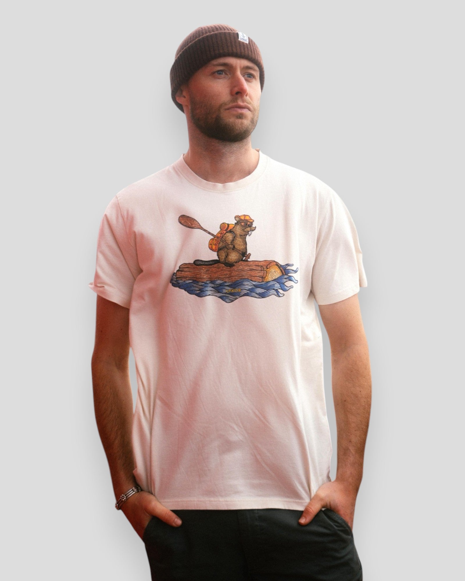 Beaver Rafting T-shirt - Rainy Day