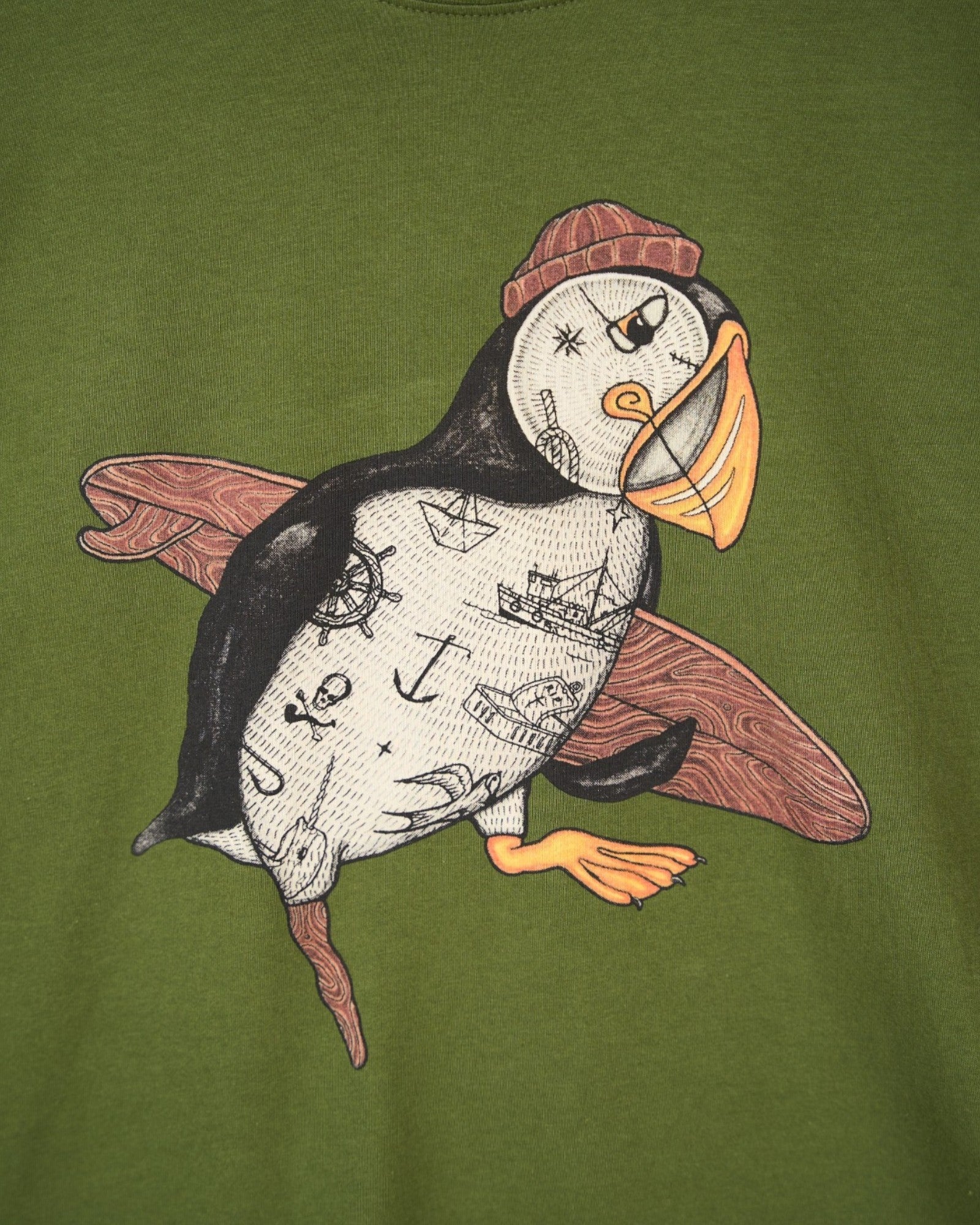 Sea Parrot Surf T-shirt - Riffle Green