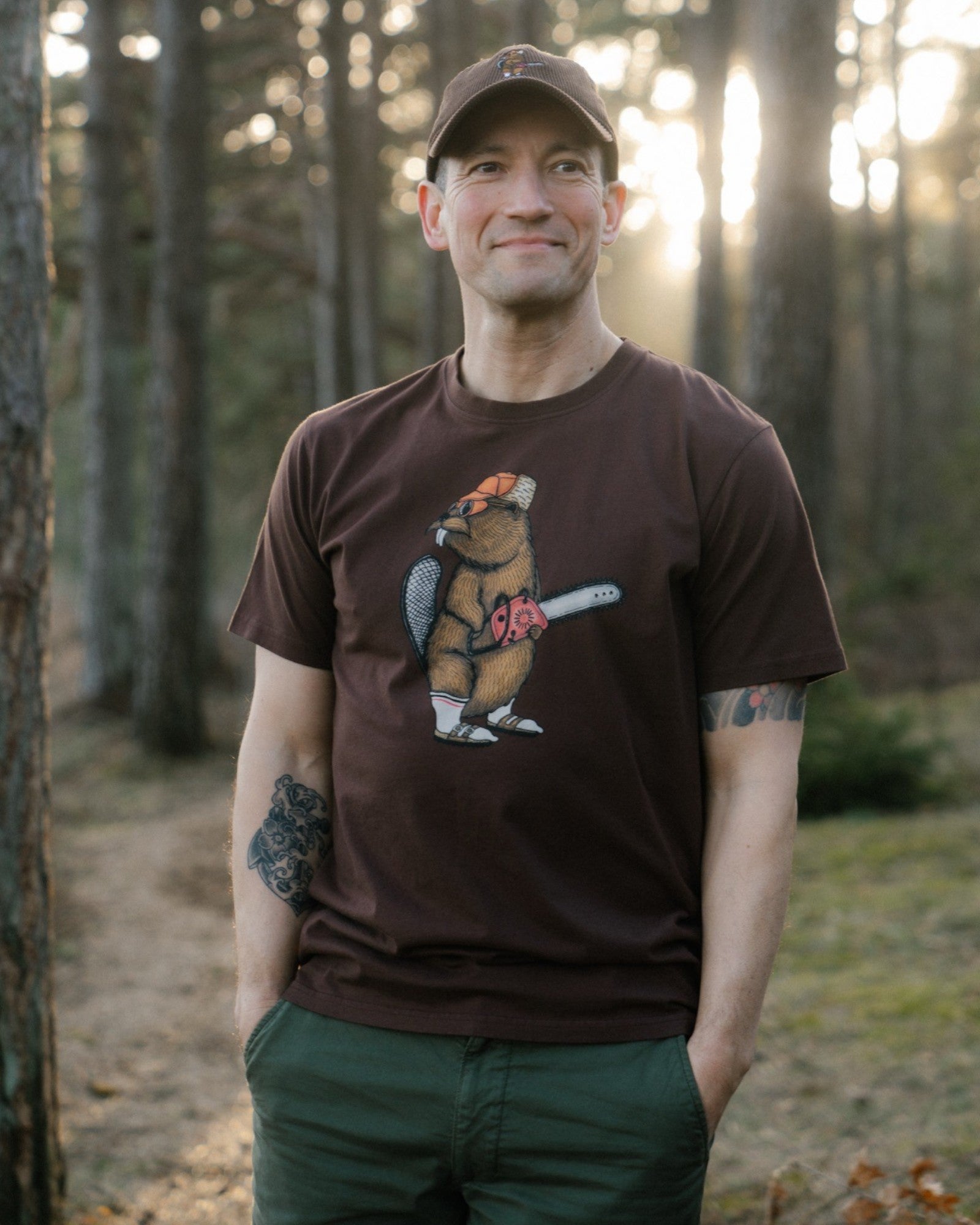 Lazy Lumber T-shirt - Chicory Coffee