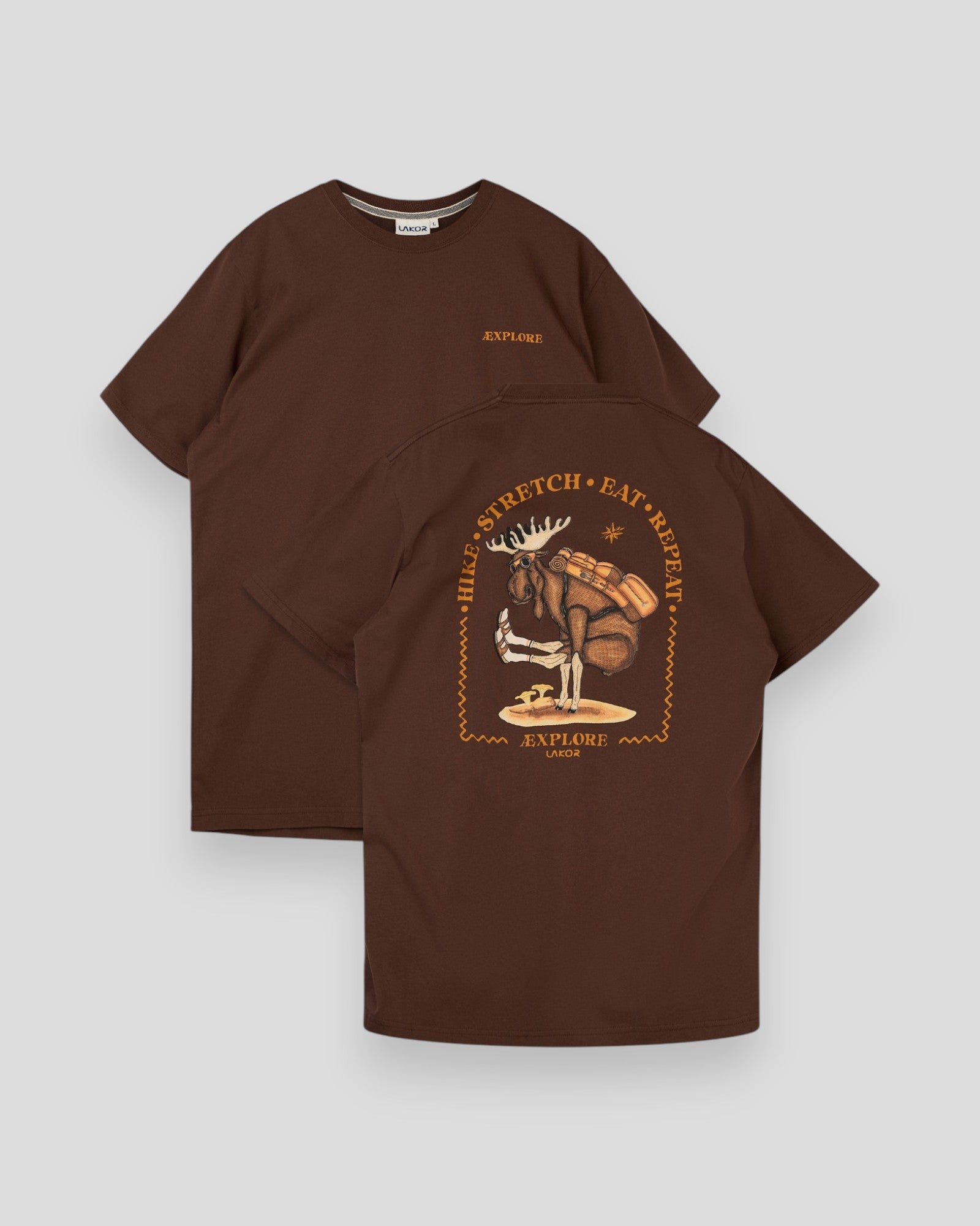 Yoga Moose T-shirt - Chicory Coffee