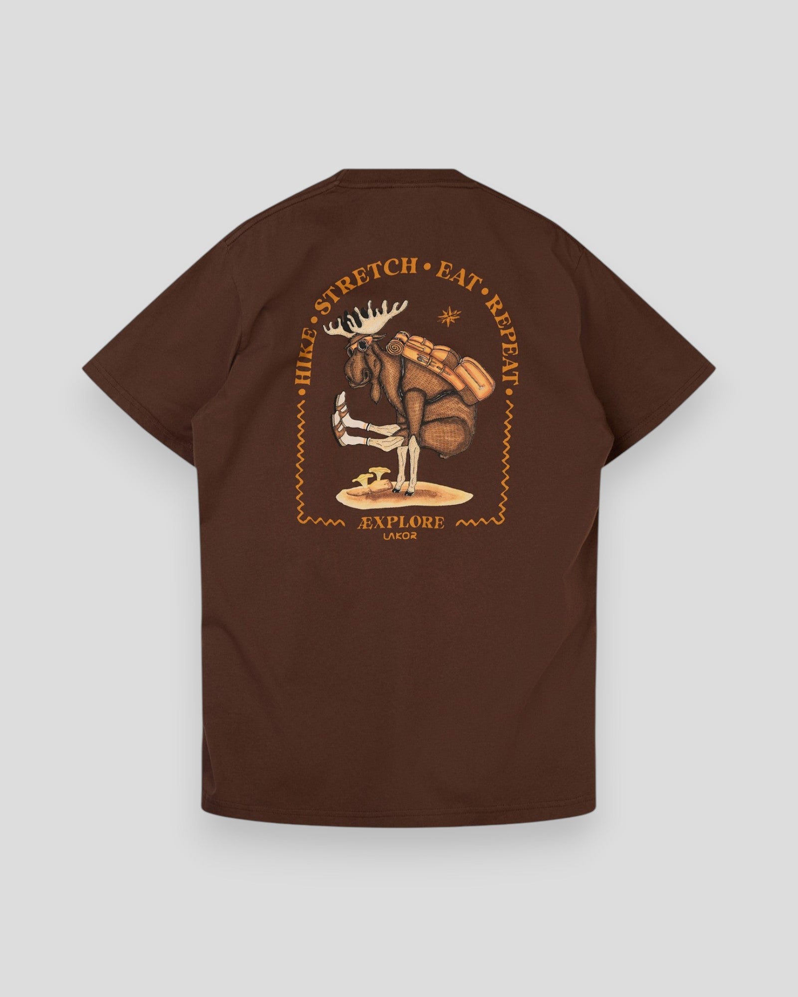 Yoga Moose T-shirt - Chicory Coffee