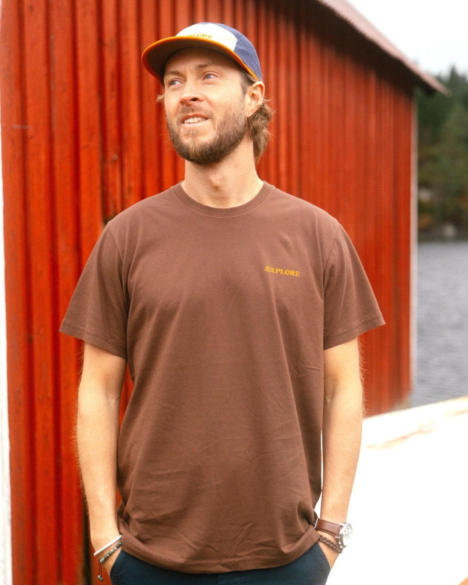 Yoga Moose T-shirt - Chicory Coffee