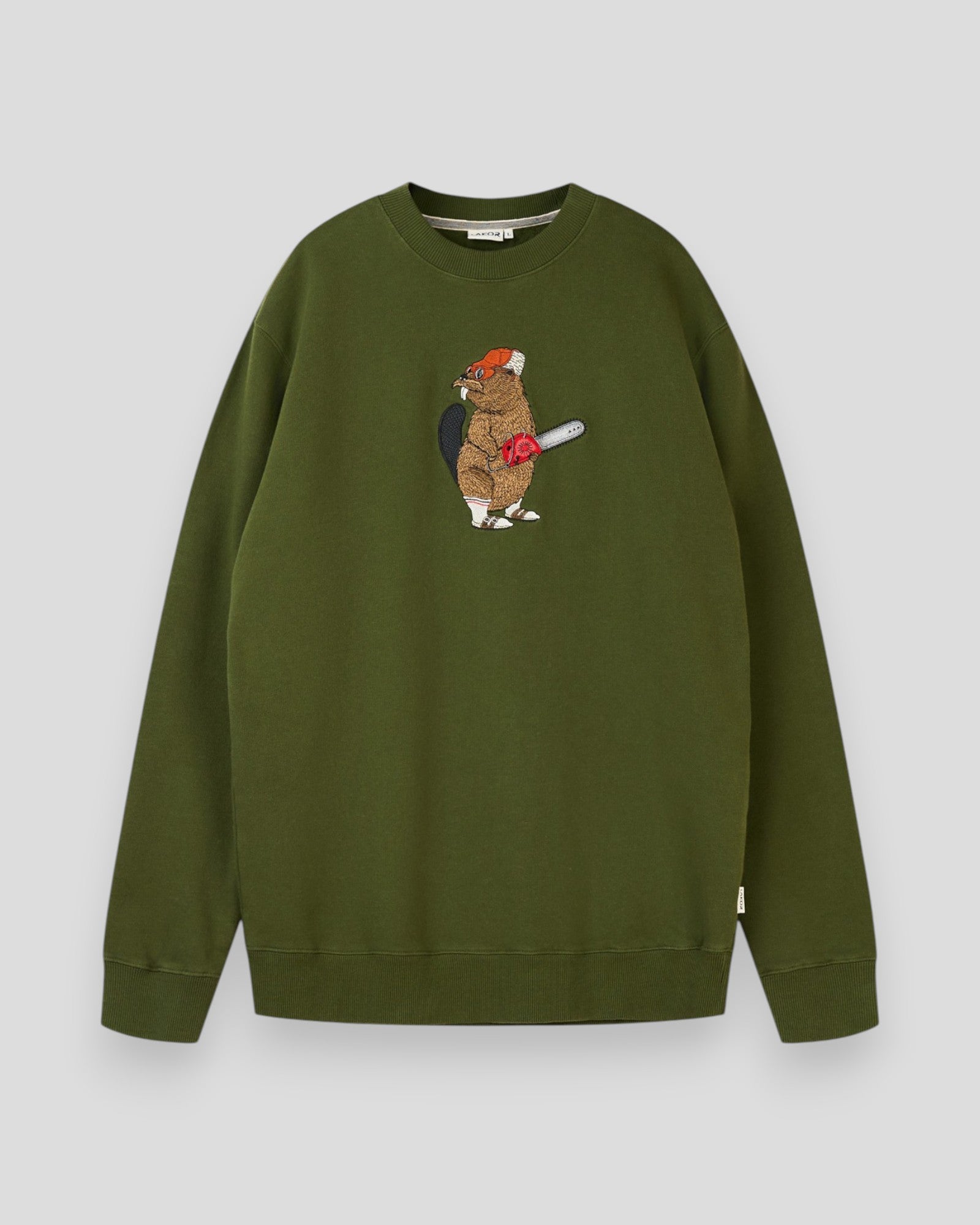 Lazy Lumber Crewneck - Riffle Green