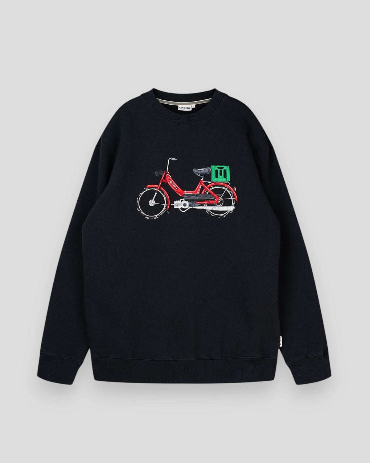 Red Maxi Crewneck - Moonless Night