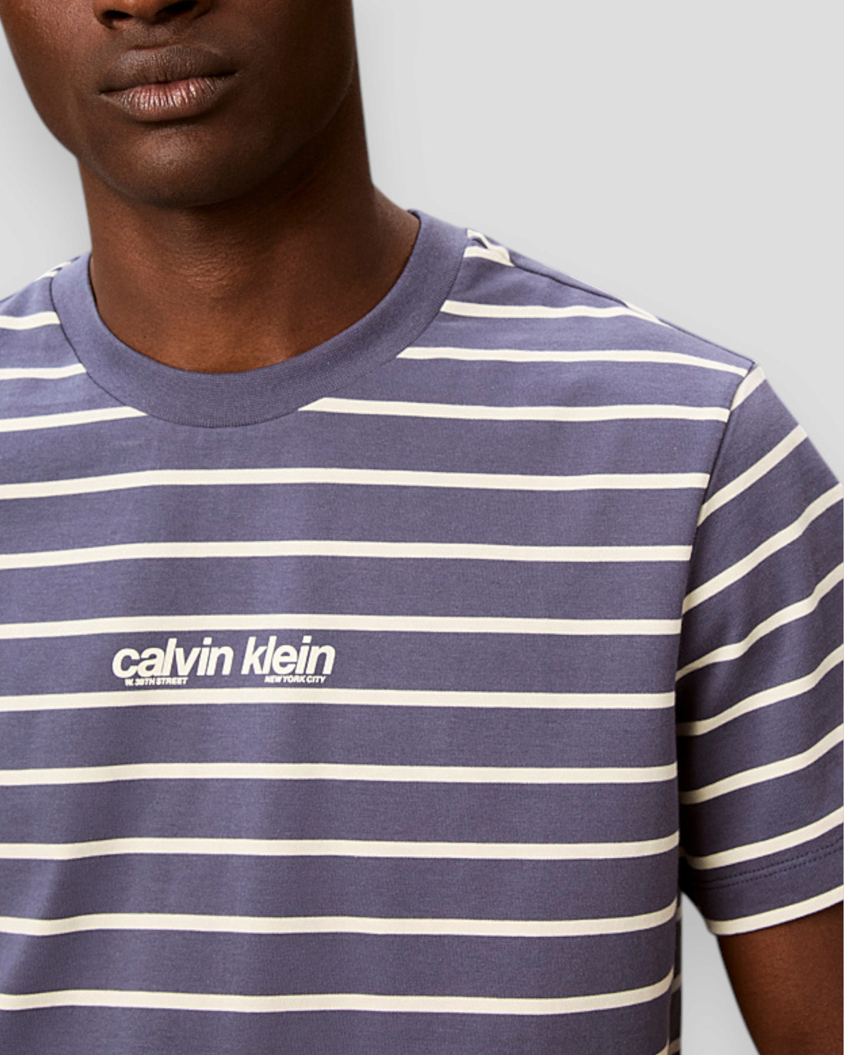 Relaxed Stripe Logo T-Shirt - Blue Nomad