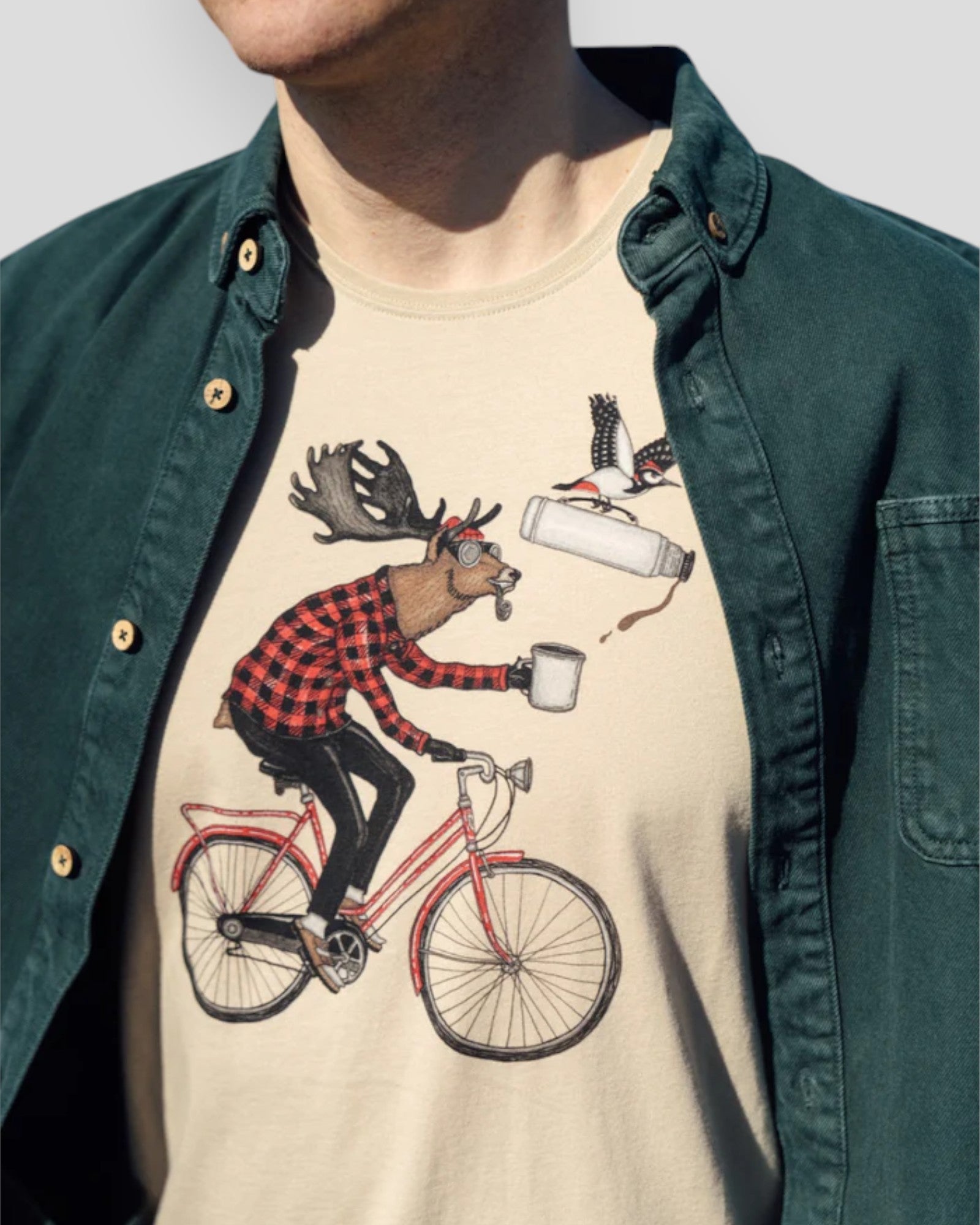 Off To Work T-Shirt - White Pepper