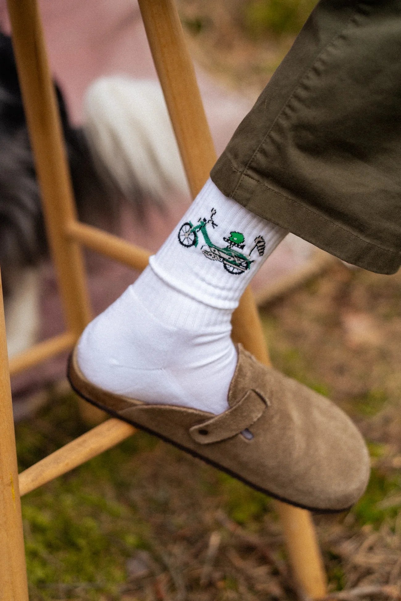 Forest Maxi Socks - White