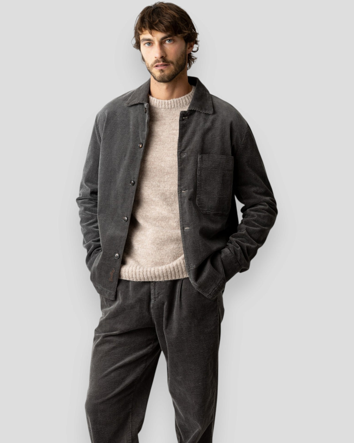 Conley Corduroy Overshirt - Castlerock