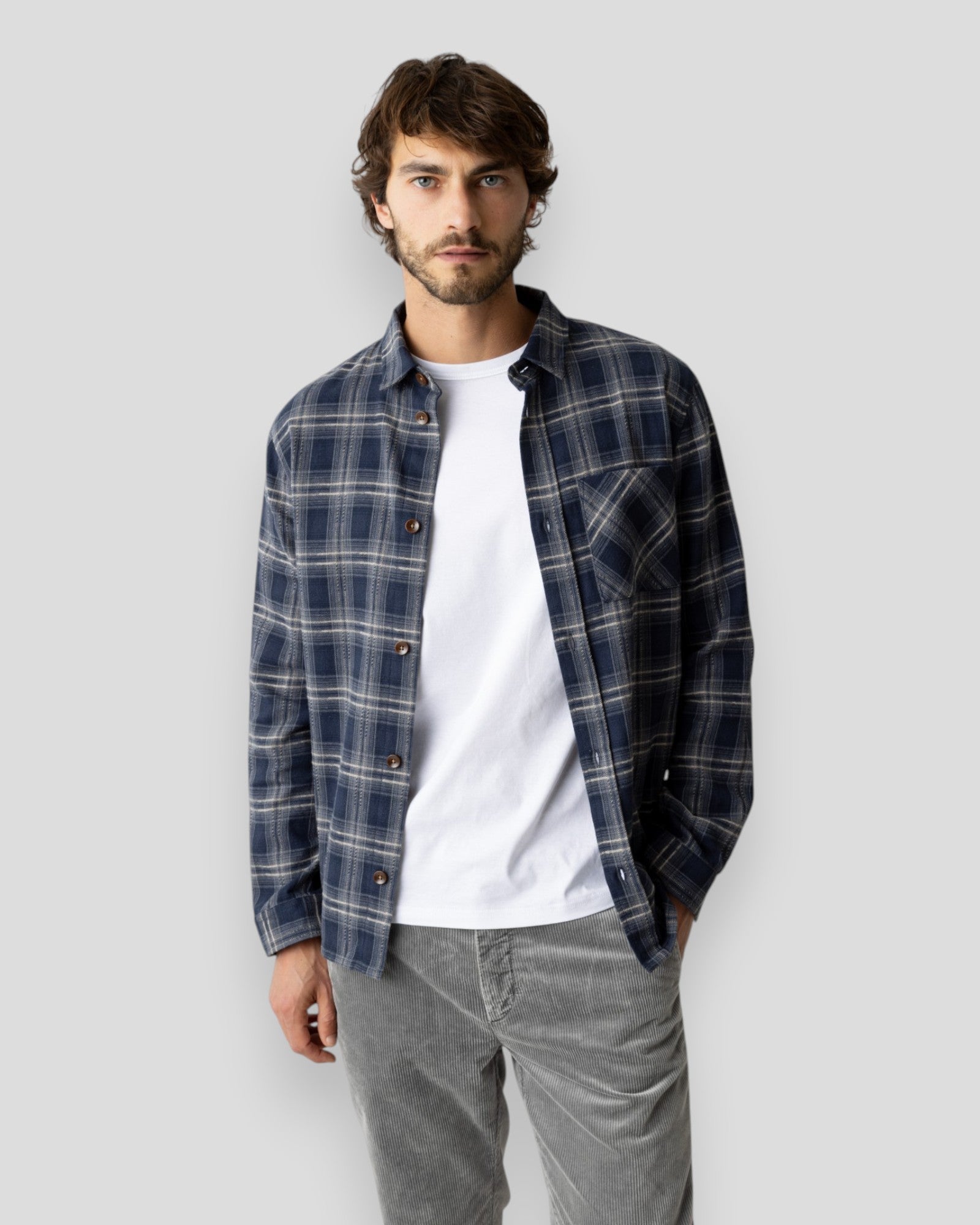 David Bruse Overshirt - Salute Navy
