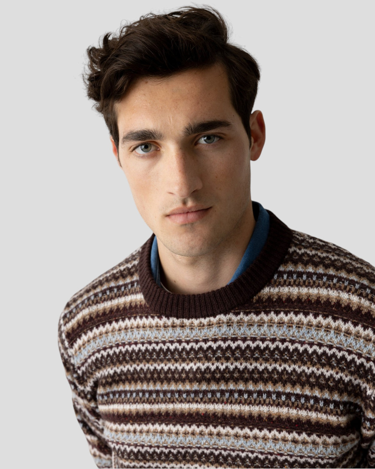 Laporte Pence Crew Neck Knit - Chocolate Brown