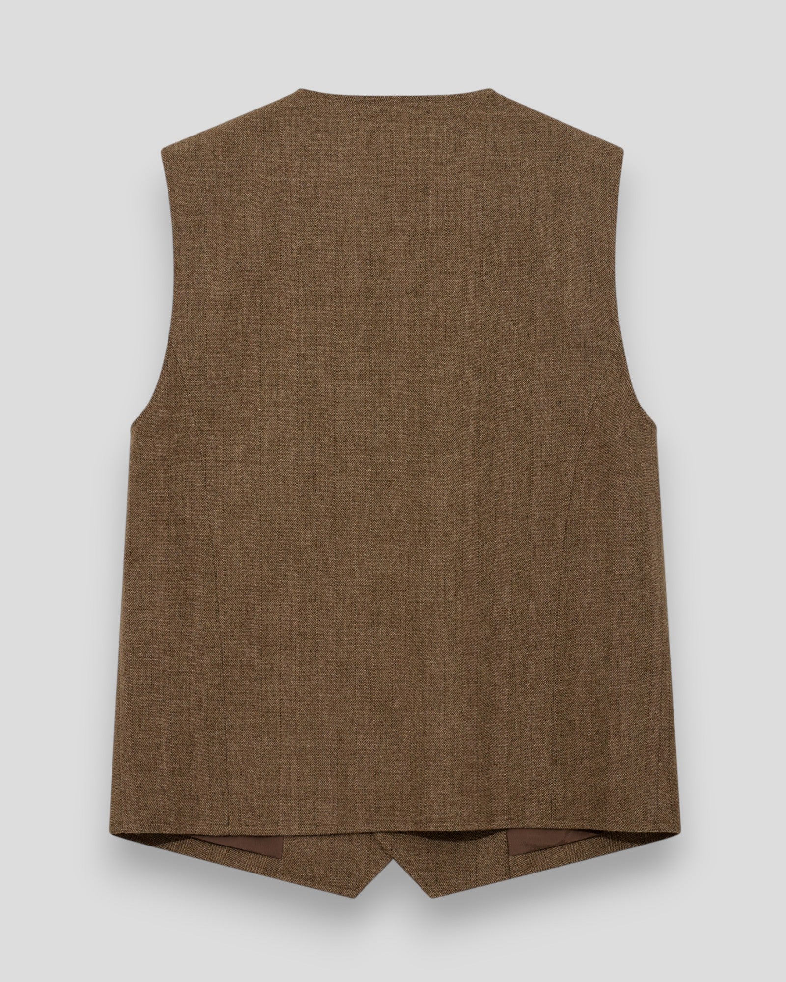 Conor Herringbone Waistcoat - Ermine