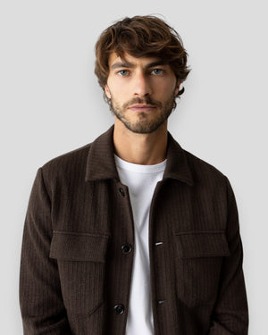Austin Knit Overshirt - Black Coffee