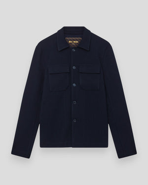 Austin Knit Overshirt - Navy