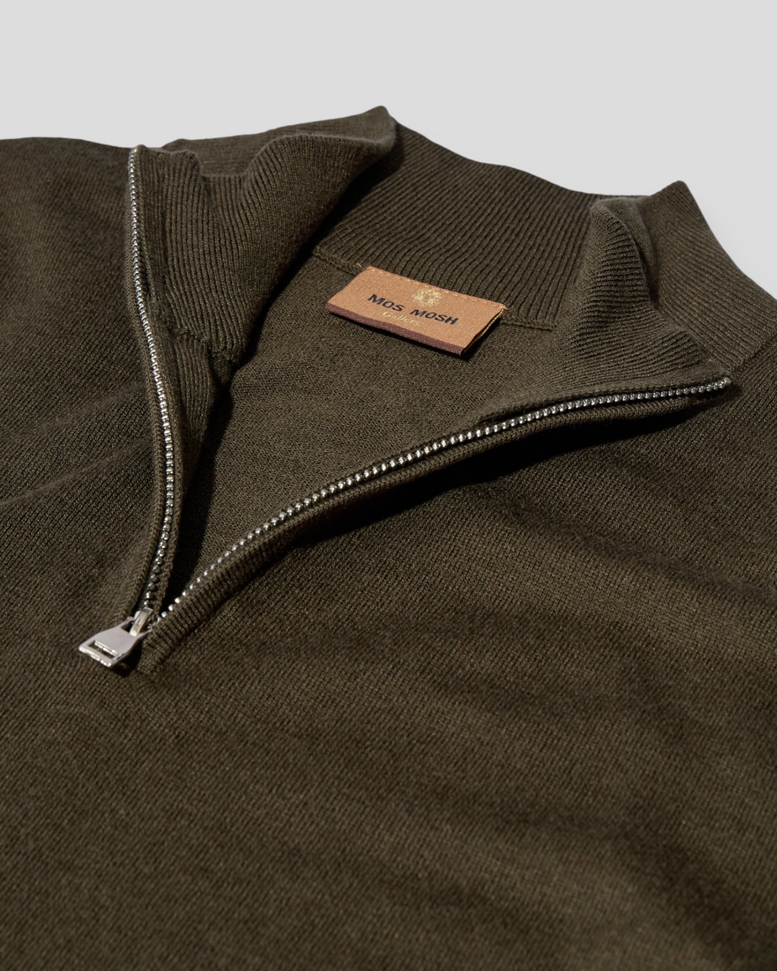 Adam Soft Zip Turtle Neck Knit - Grape Leaf