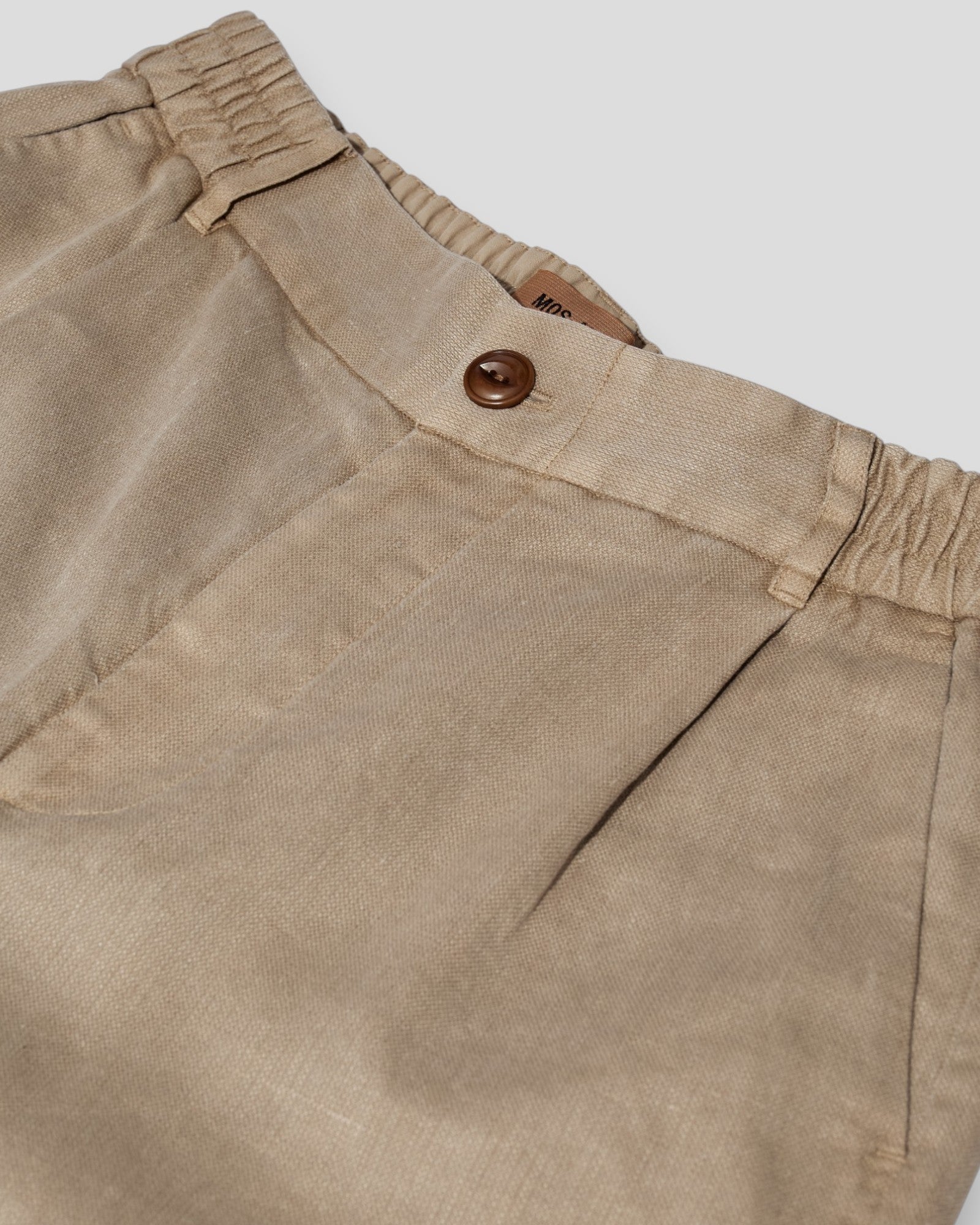 Mos Mosh Gallery Baldo Porro Shorts i incensefarve, afslappede denim shorts med høj talje og lommer.