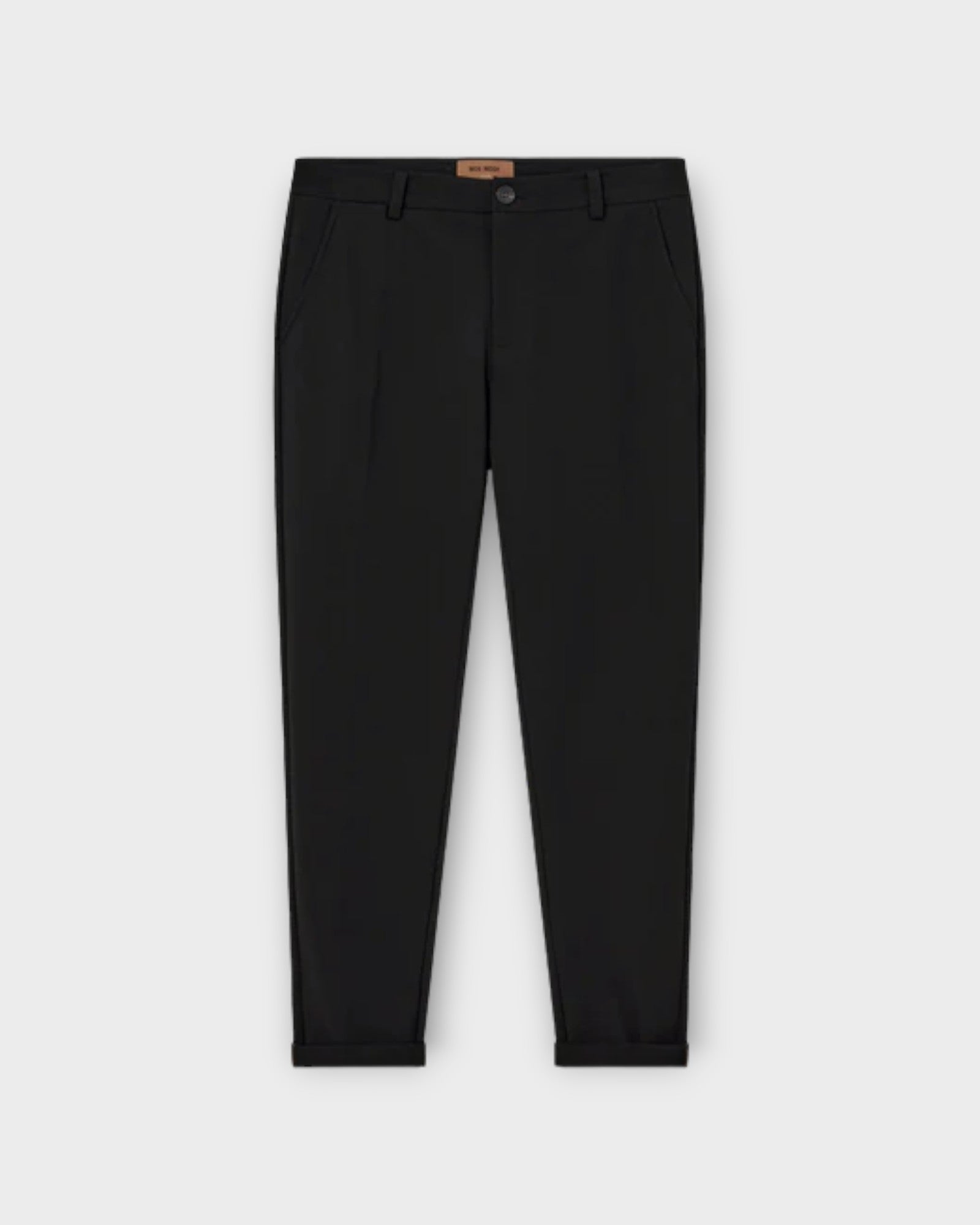  Hunt Traver Pants Black - Sorte Mos Mosh Gallery Stretch Bukser til Mænd. Her set forfra.