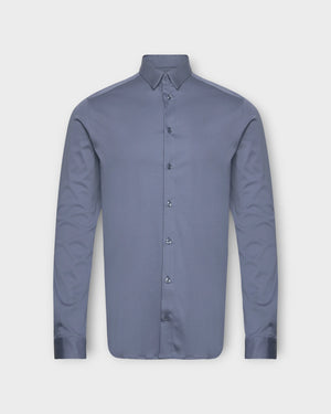 Marco Crunch Jersey Shirt Bering Sea - Blå Mos Mosh Gallery Stretch Herre Skjorte. Her set forfra.