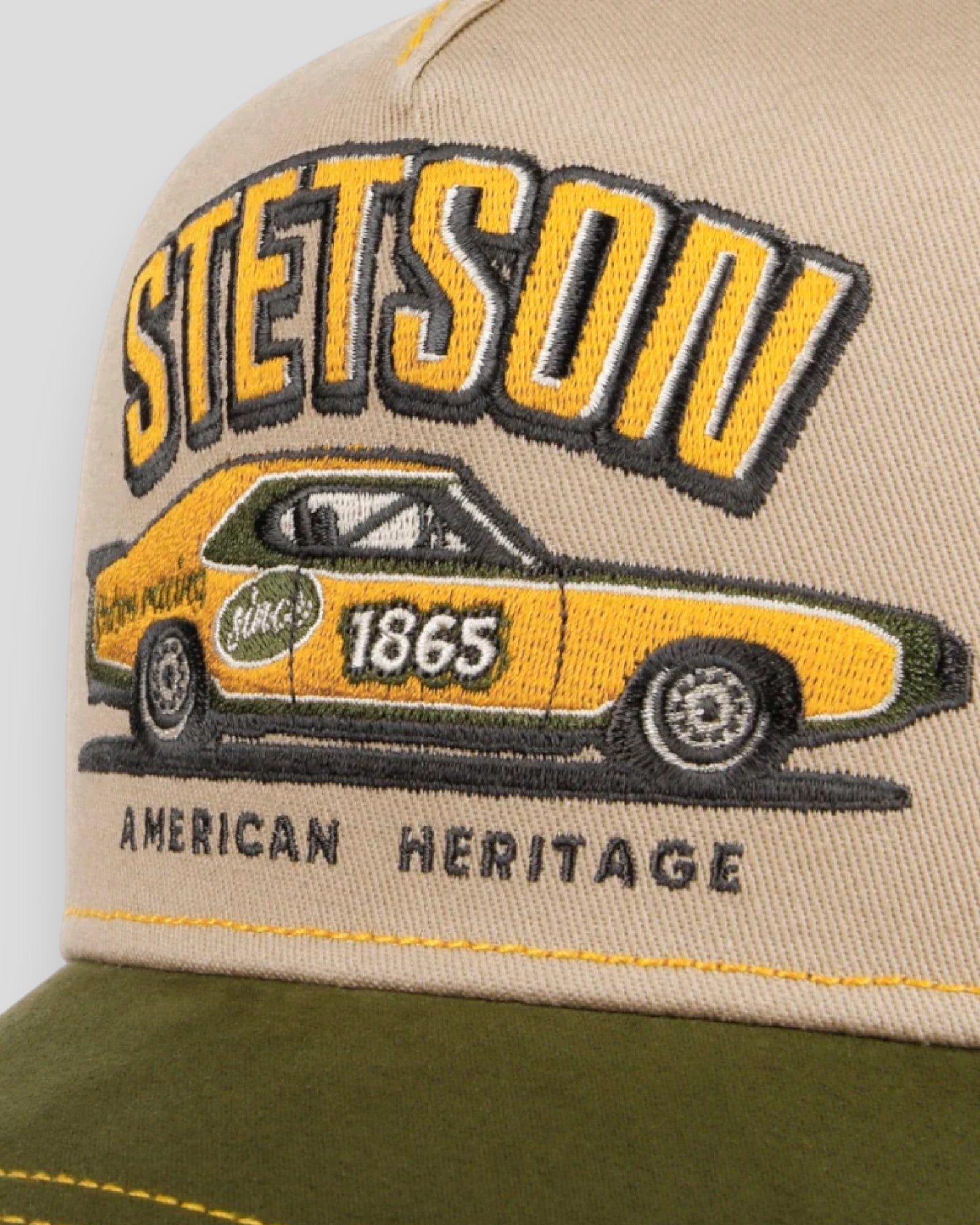 Trucker Cap Stetson Racing - Khaki/Green