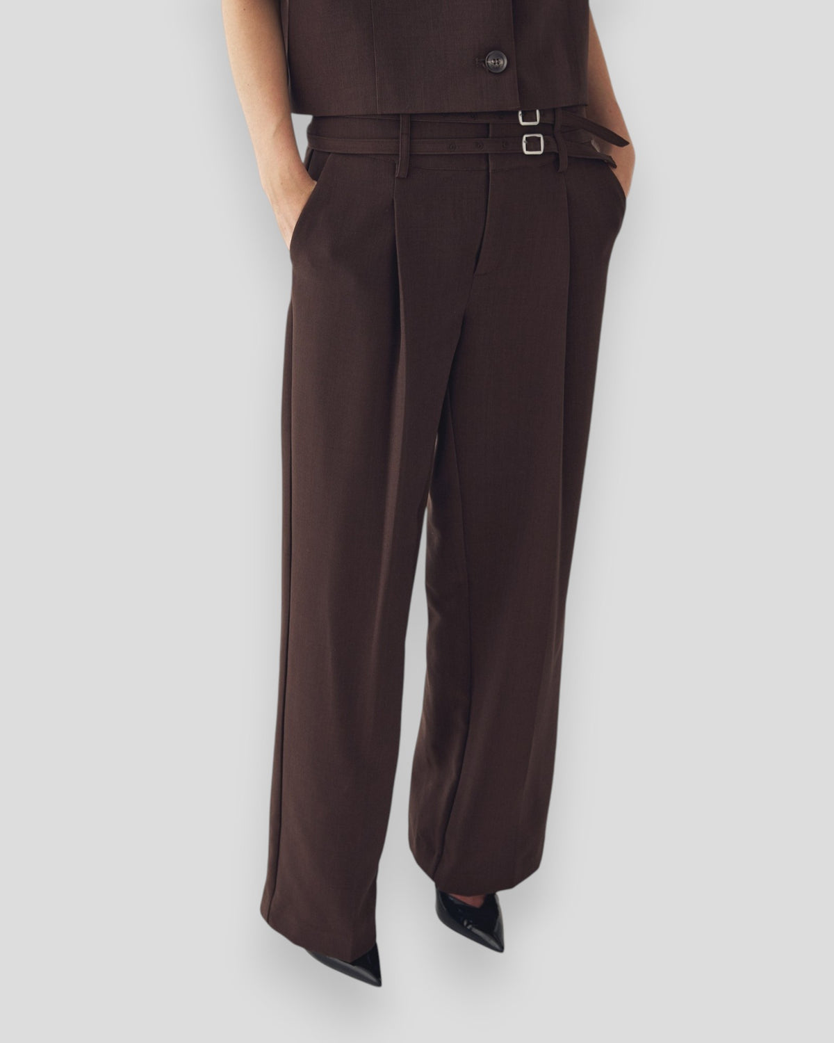 N-Darryl HW Pants - Chocolate