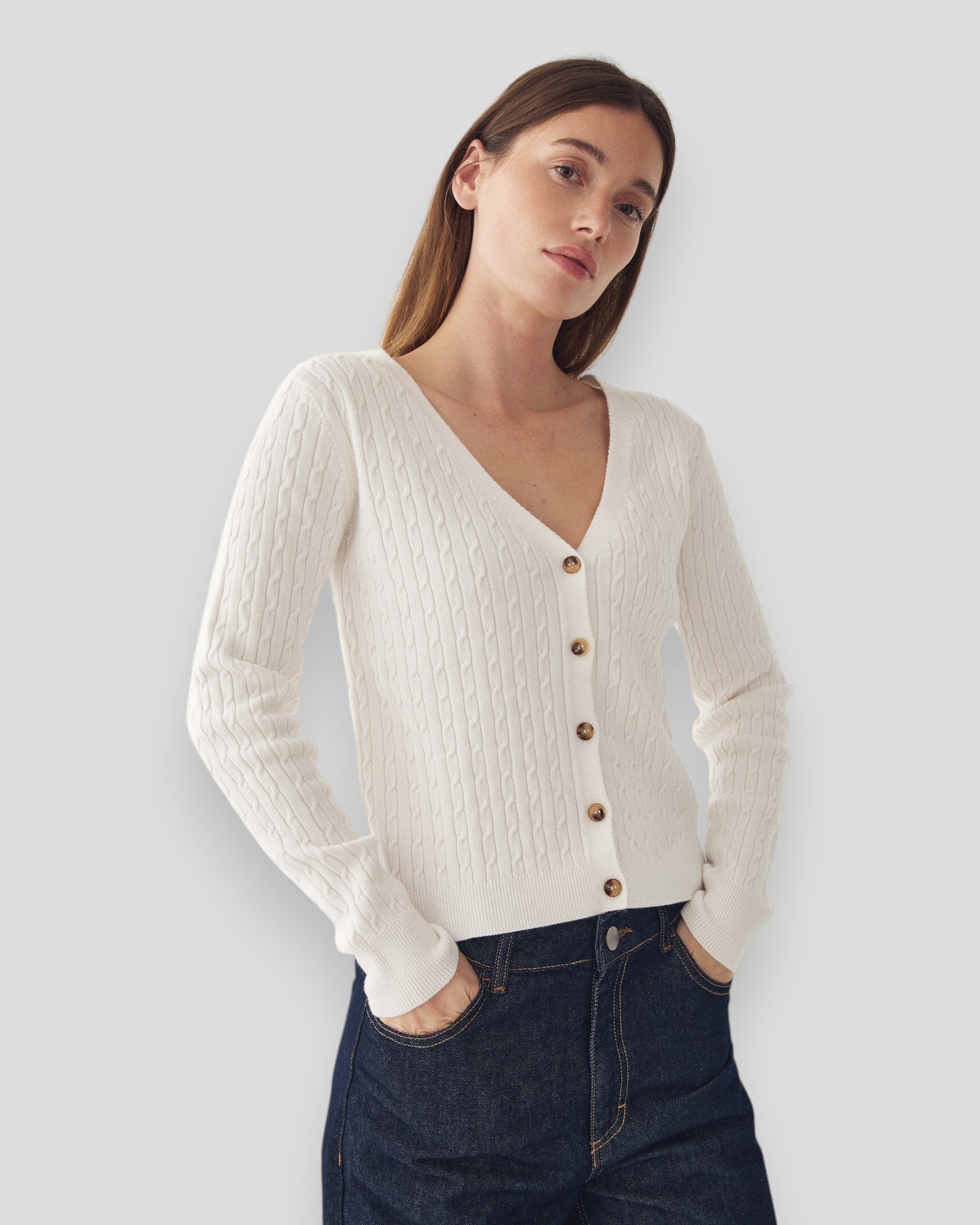 N-Laliah Knit Cardigan - Ivory