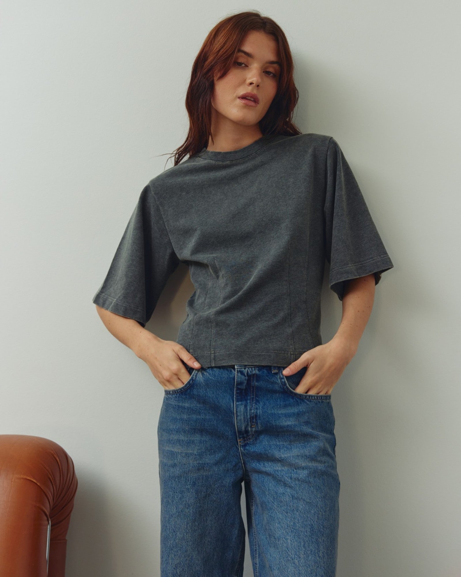 N-Marigold T-shirt - Grey Wash