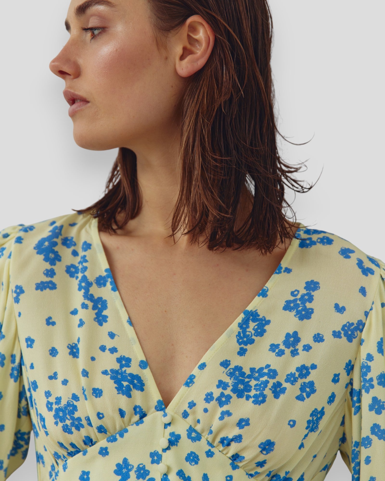 N-Lilliana Dress - Deja Yellow Print