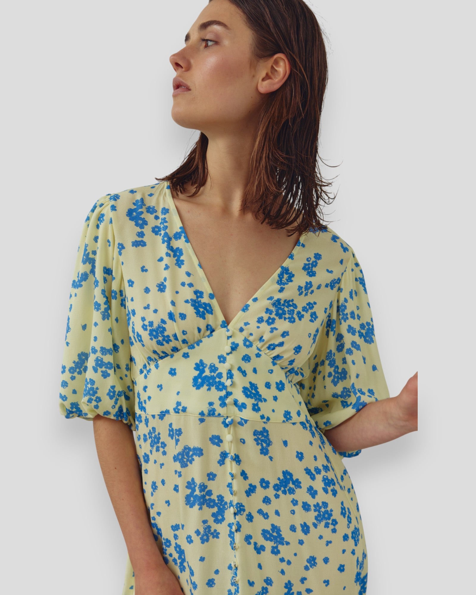 N-Lilliana Dress - Deja Yellow Print