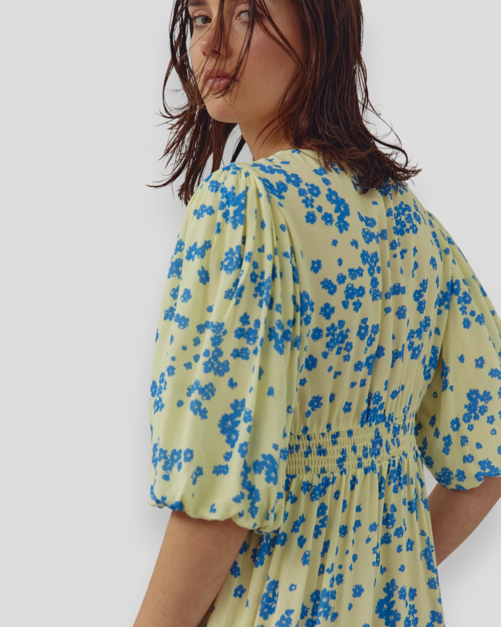N-Lilliana Dress - Deja Yellow Print