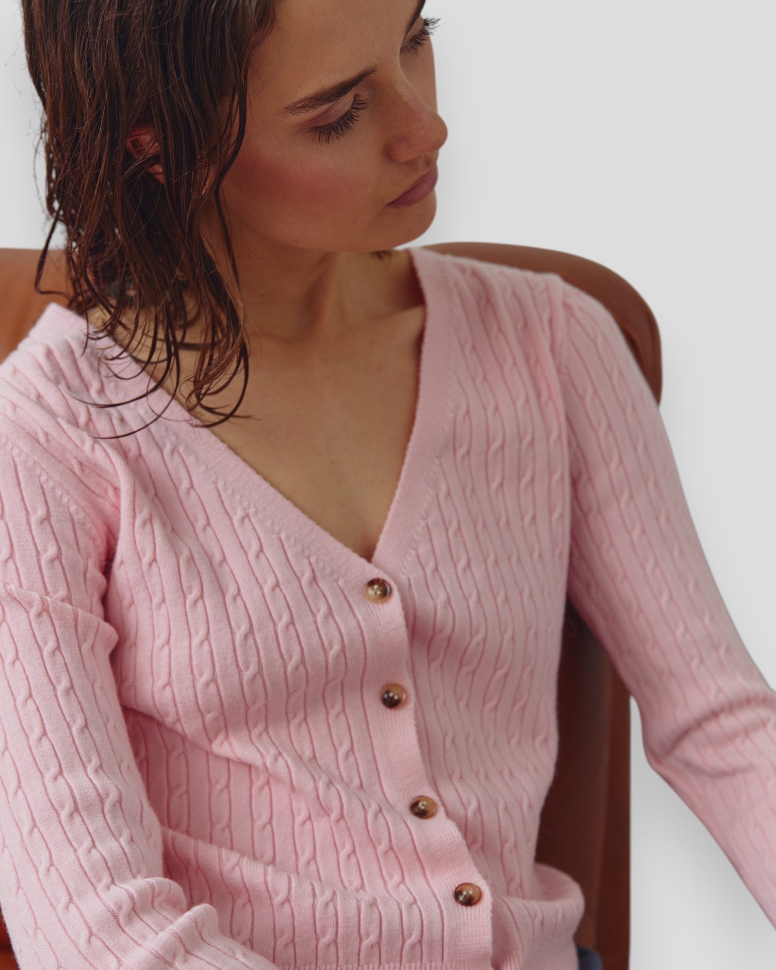 N-Laliah Knit Cardigan - Baby Pink