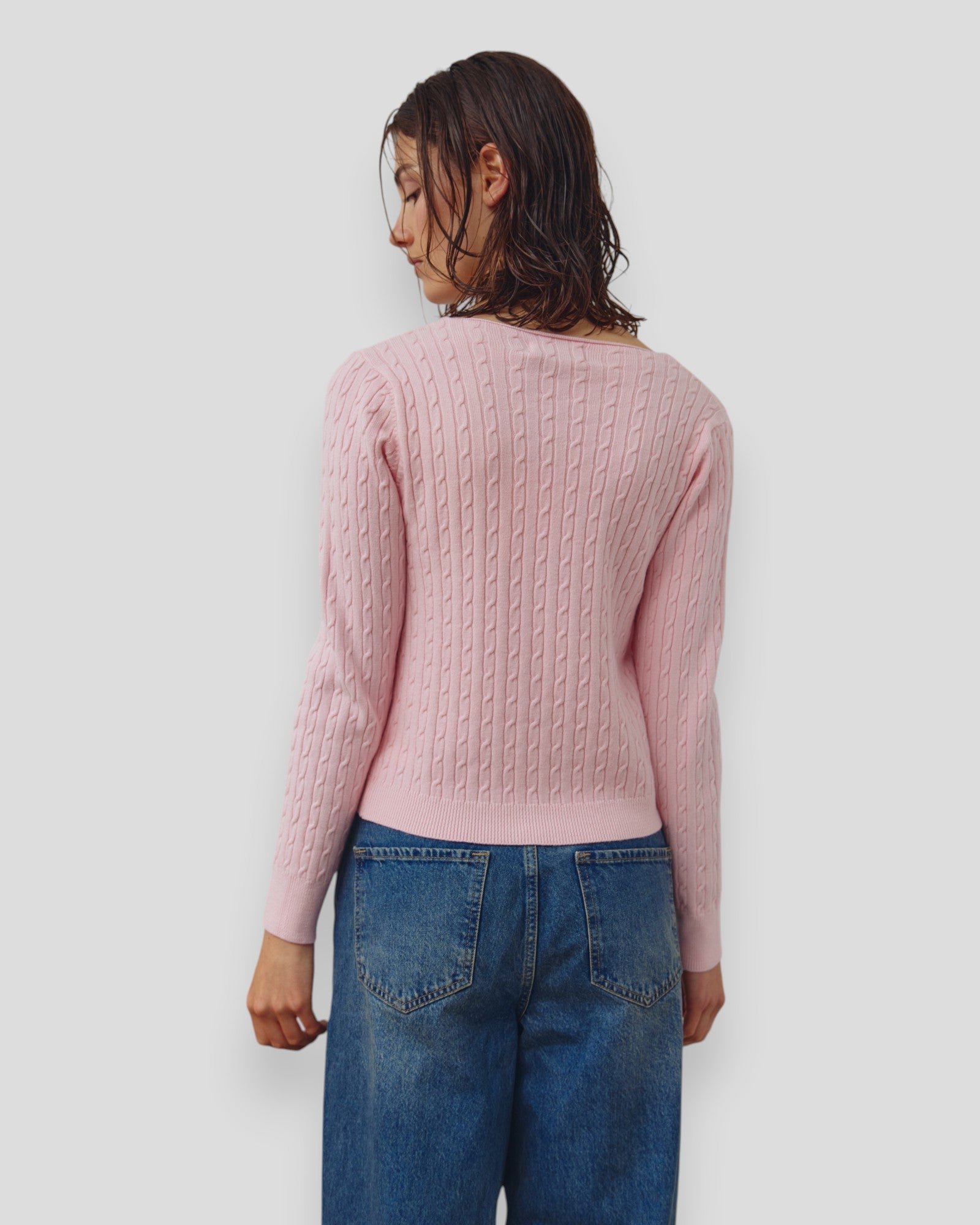 N-Laliah Knit Cardigan - Baby Pink