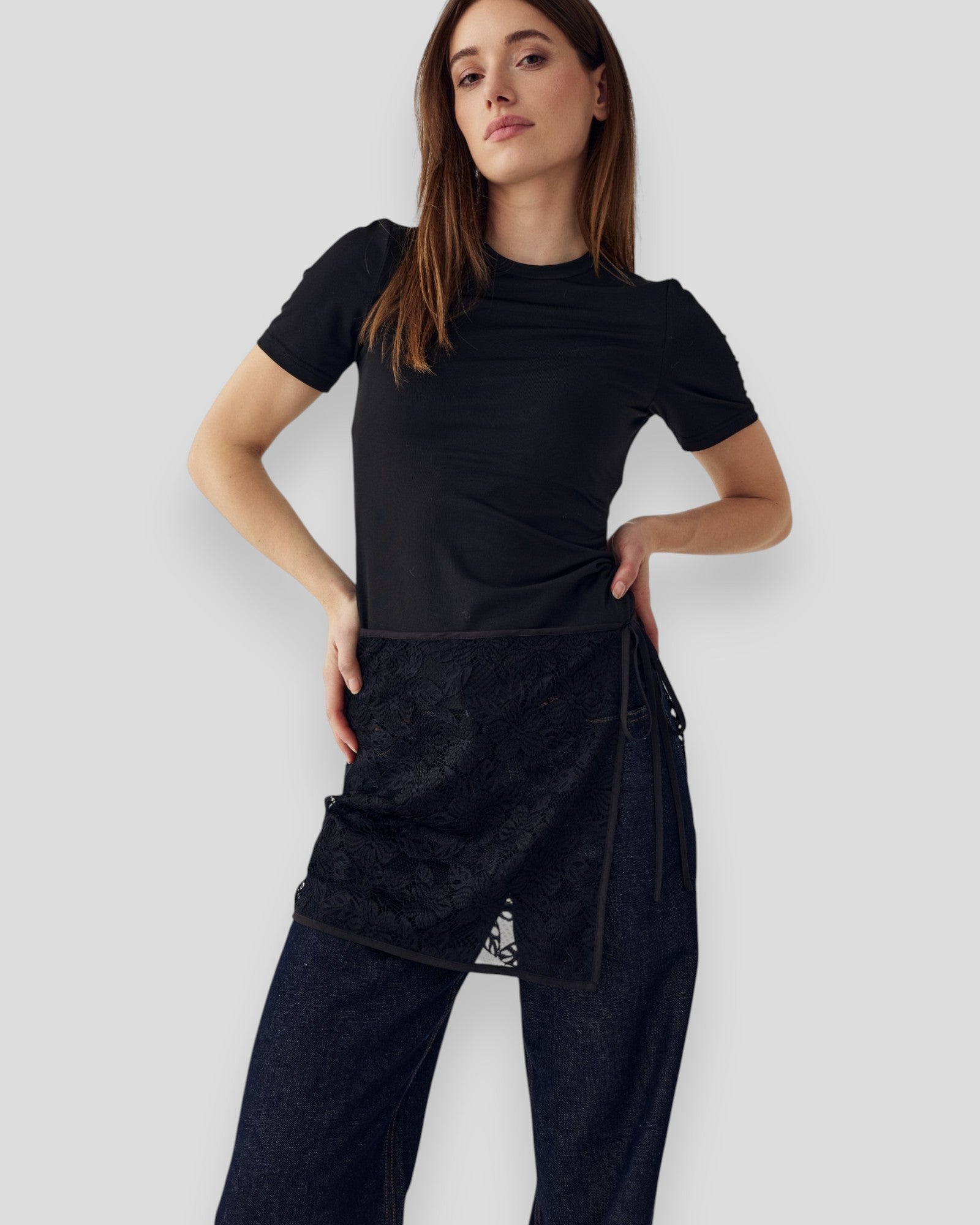 Black N-Marci women's skirt by Noella, shown with a flowing fabric and stylish design perfect for casual or dressy occasions.