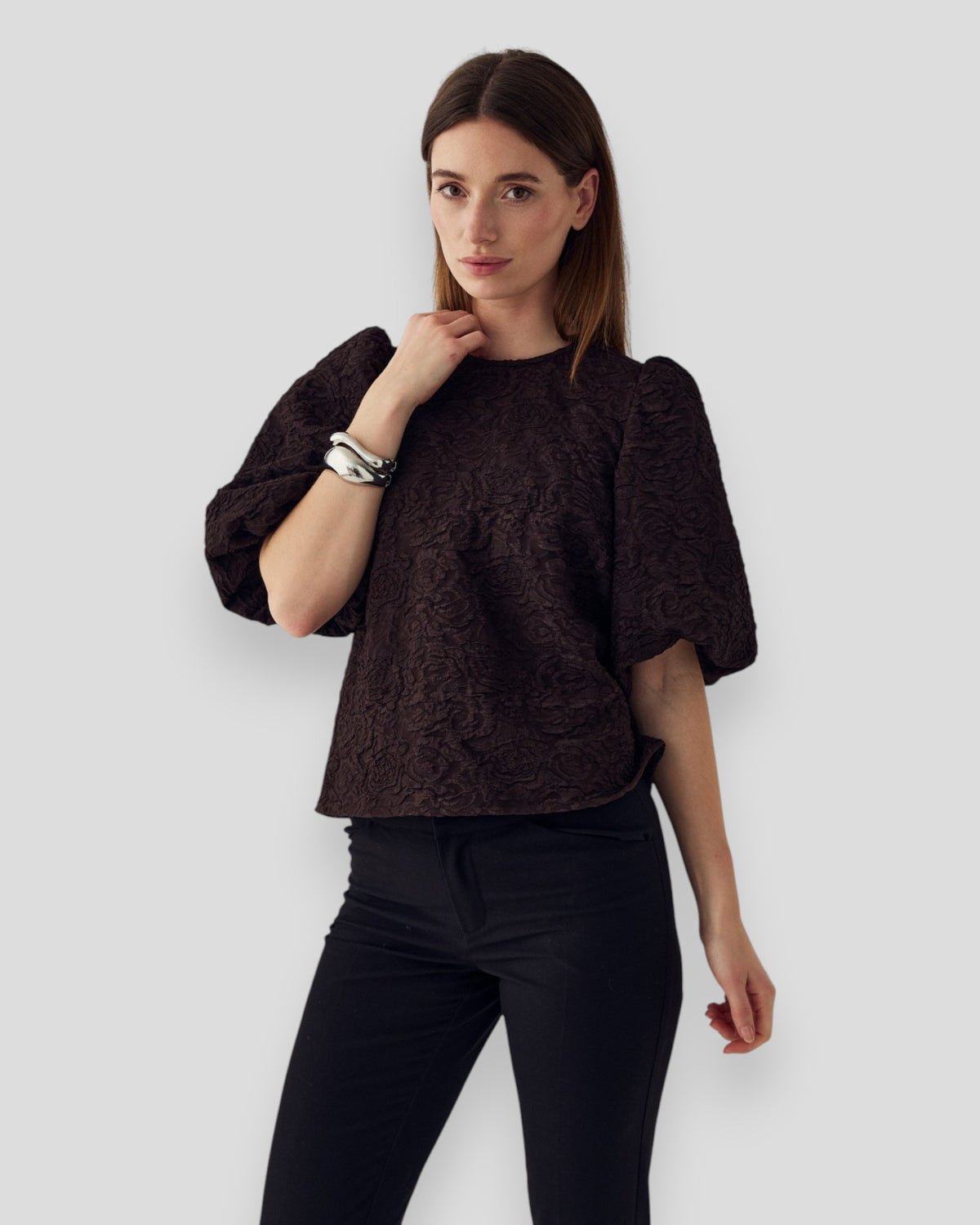 N-Shelly Blouse - Chocolate