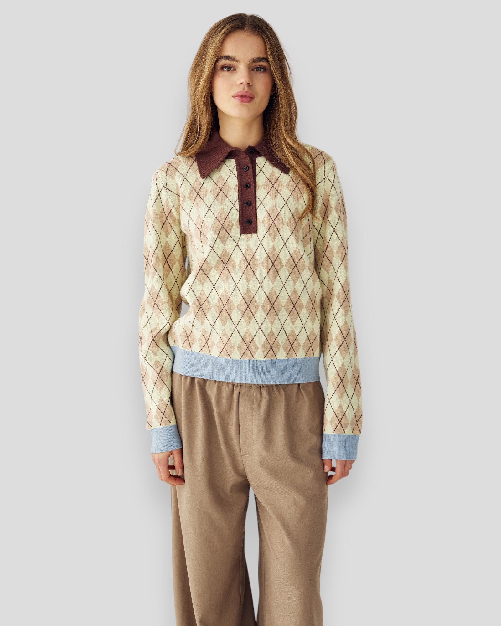 N-Makayla Knit - Diya Yellow Check