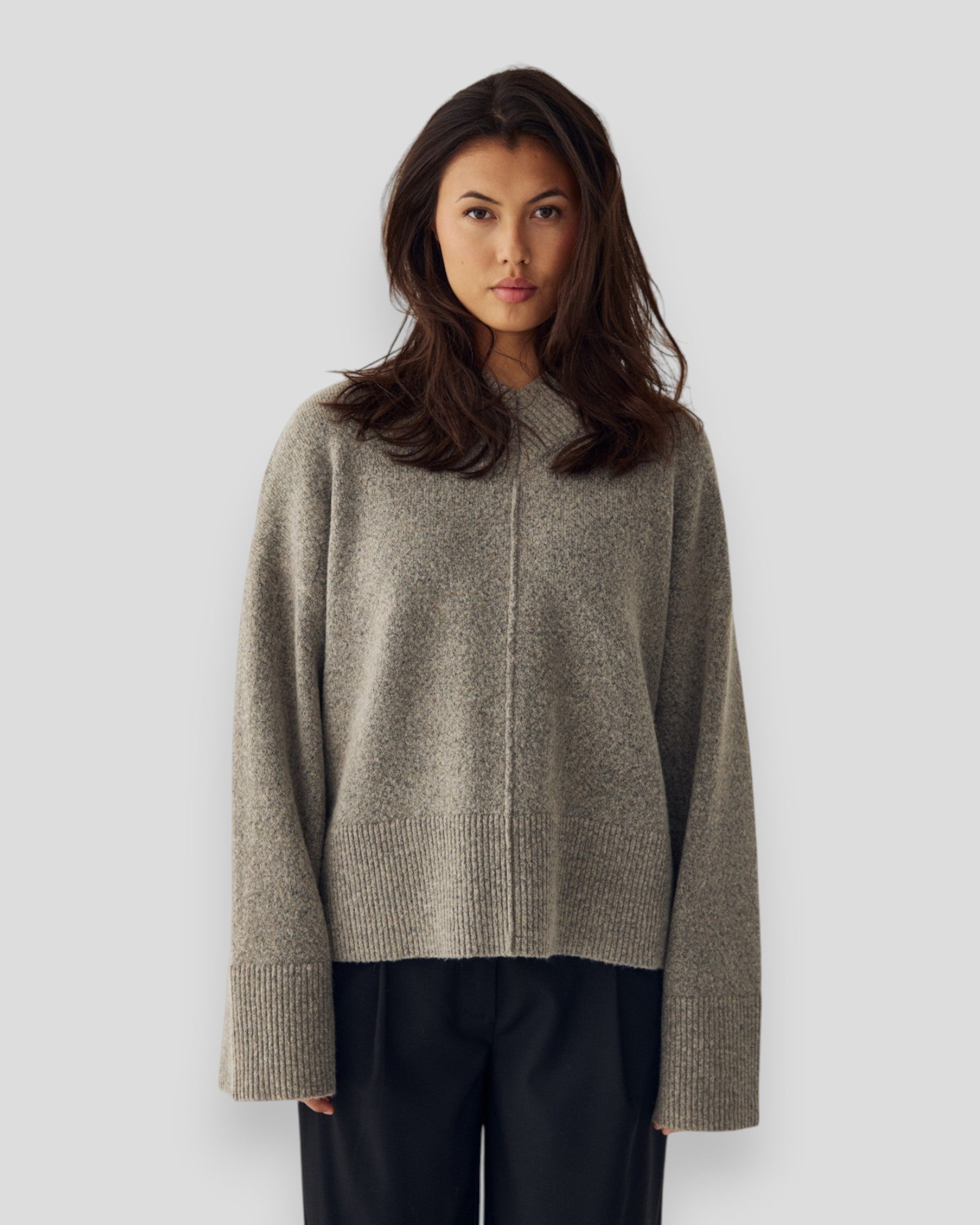 N-Maidie Knit - Dark Sand Melange