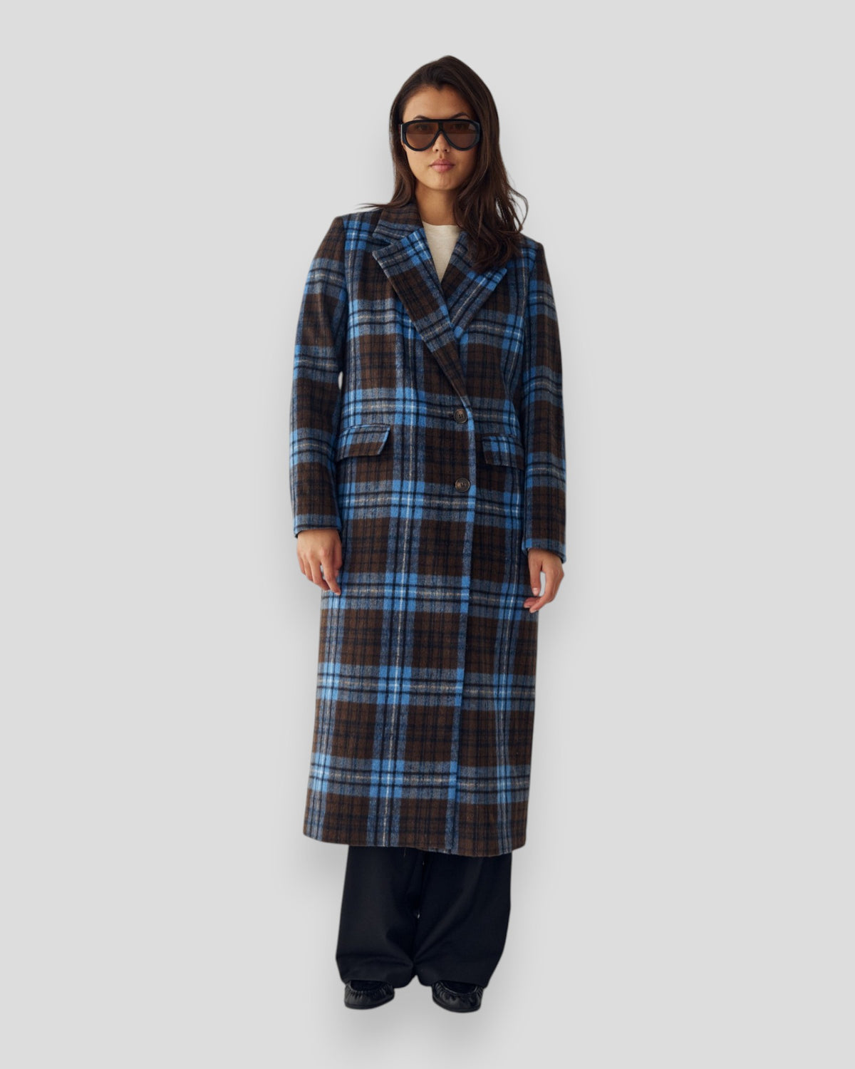 N-Jaci Coat - Daliyah Blue Check