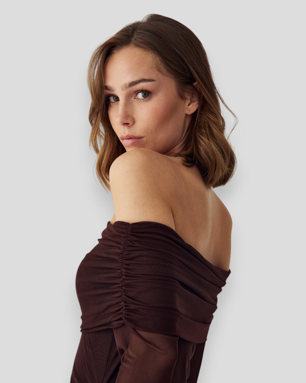 N-Melani LS Dress - Dark Chocolate