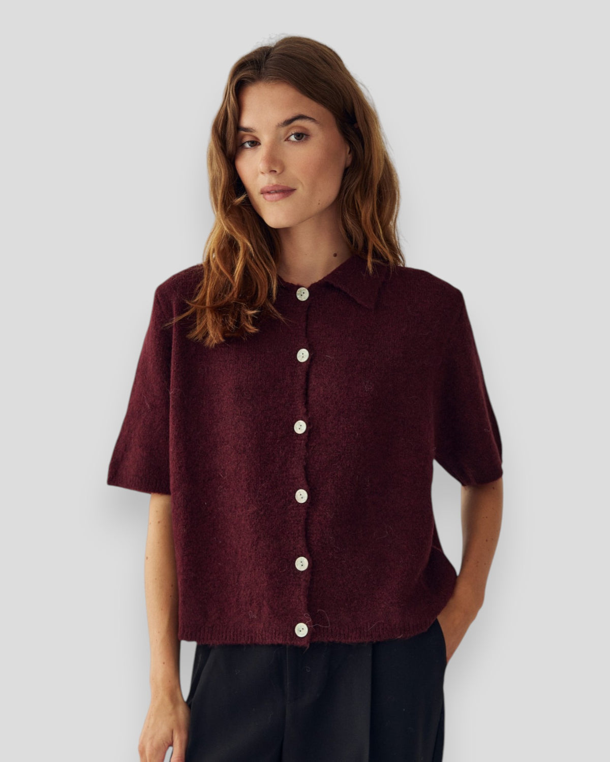 N-Marwood Knit Cardigan - Winetasting