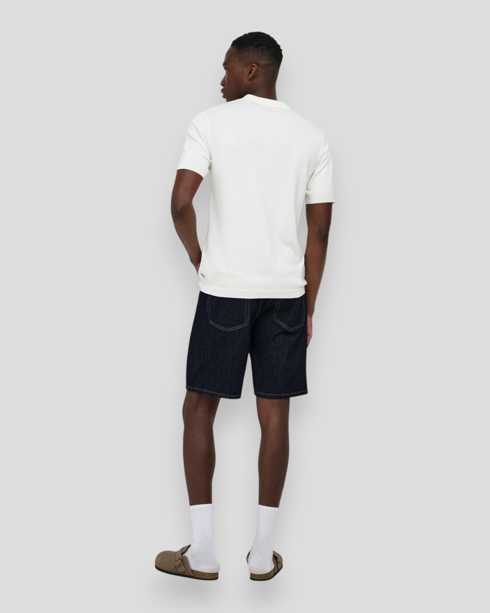 Edge Rinse 6496 AZG Denim Shorts - Dark Blue Denim Rinse