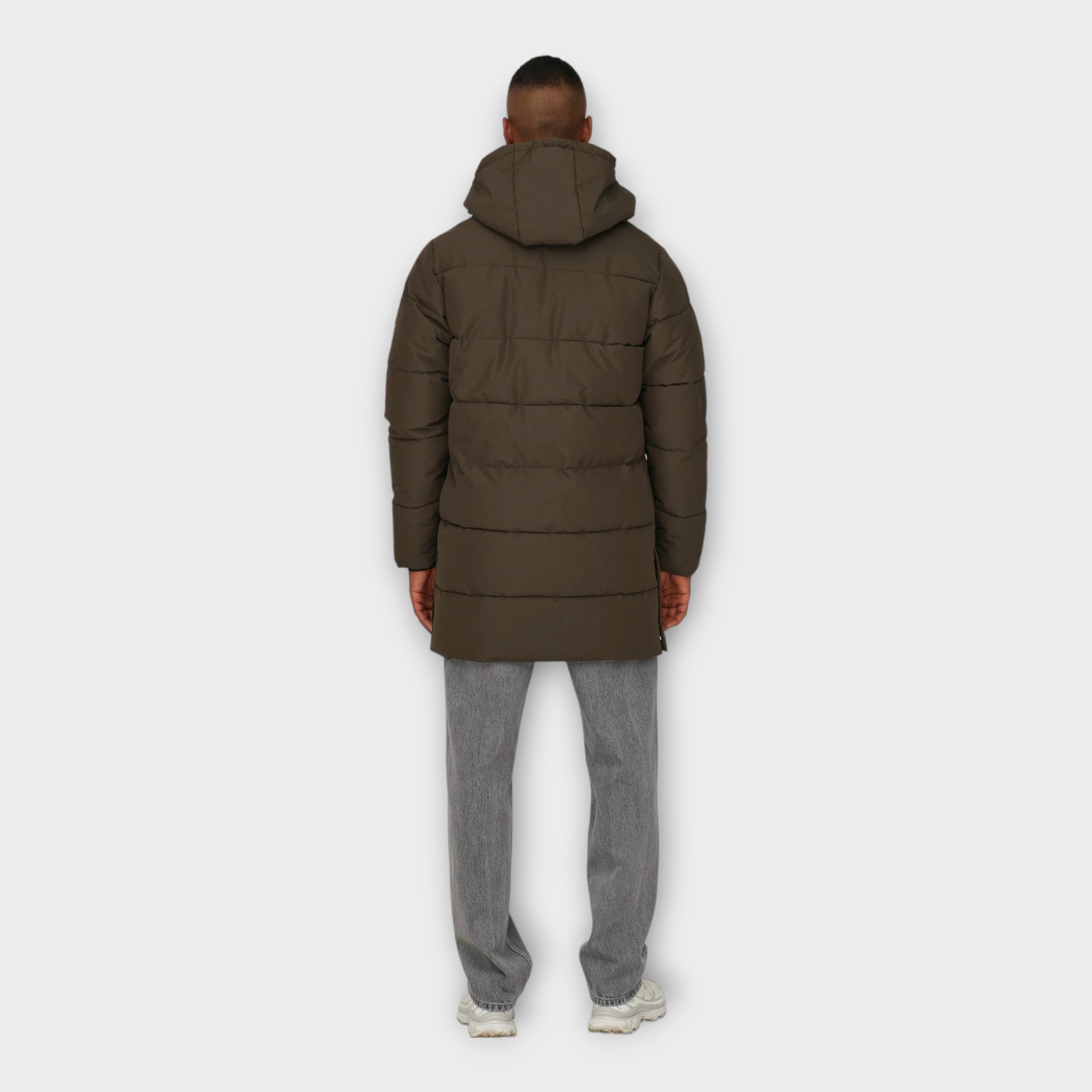 Carl Life Long Quilted Coat Noos Otw - Hot Fudge