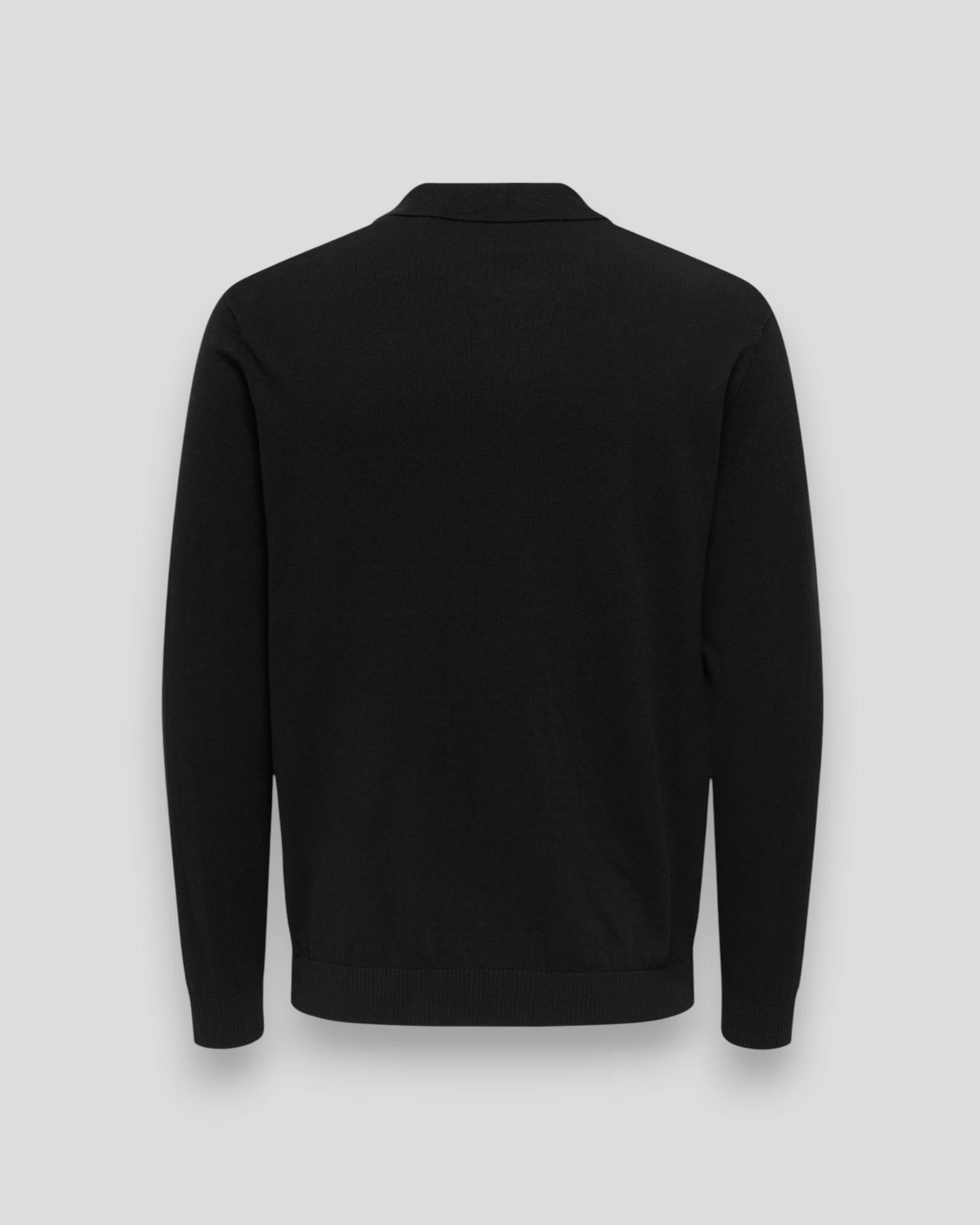 Loui Regular 12 LS Polo Knit - Black