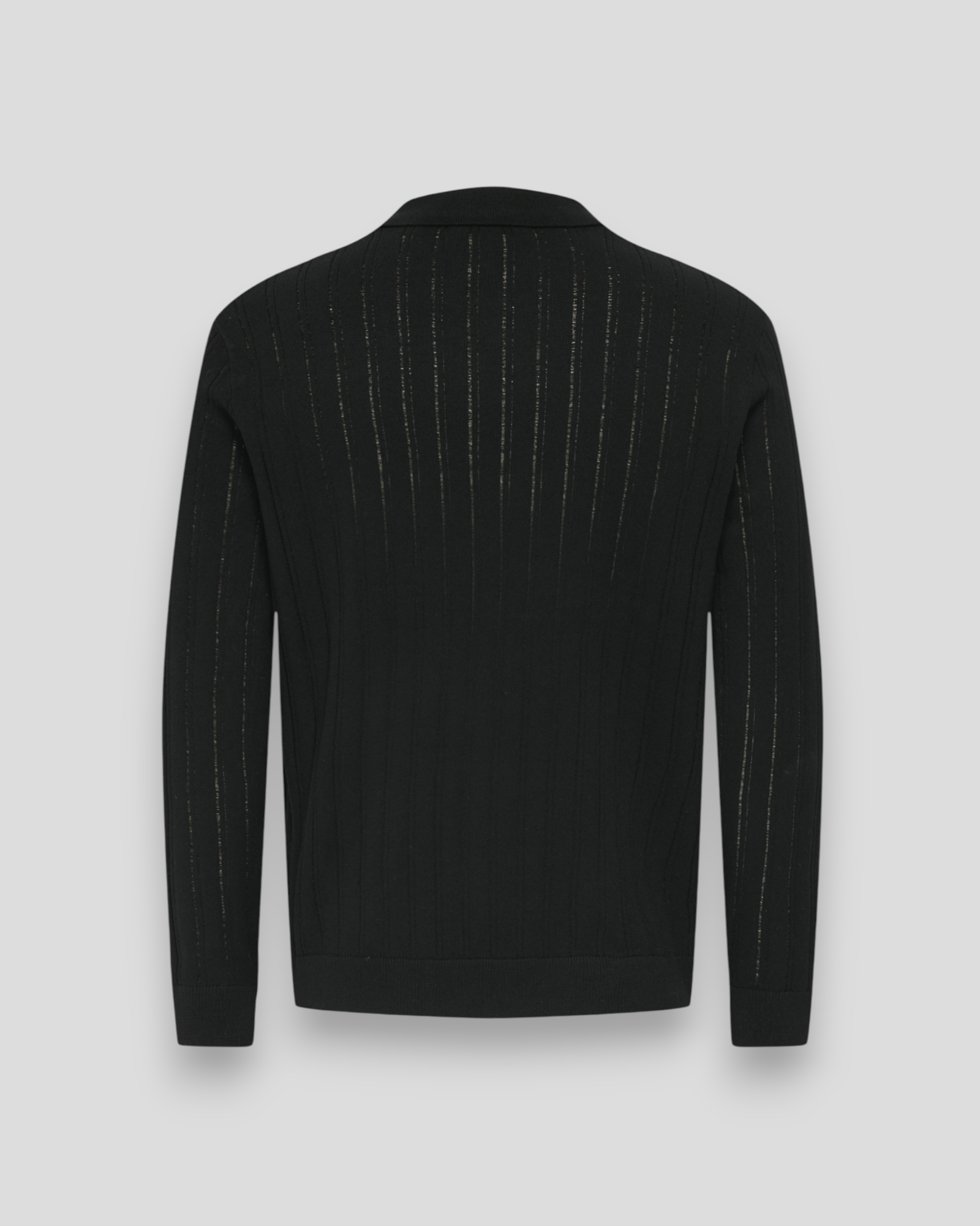 Kent Life Regular 12 LS Polo Knit - Black
