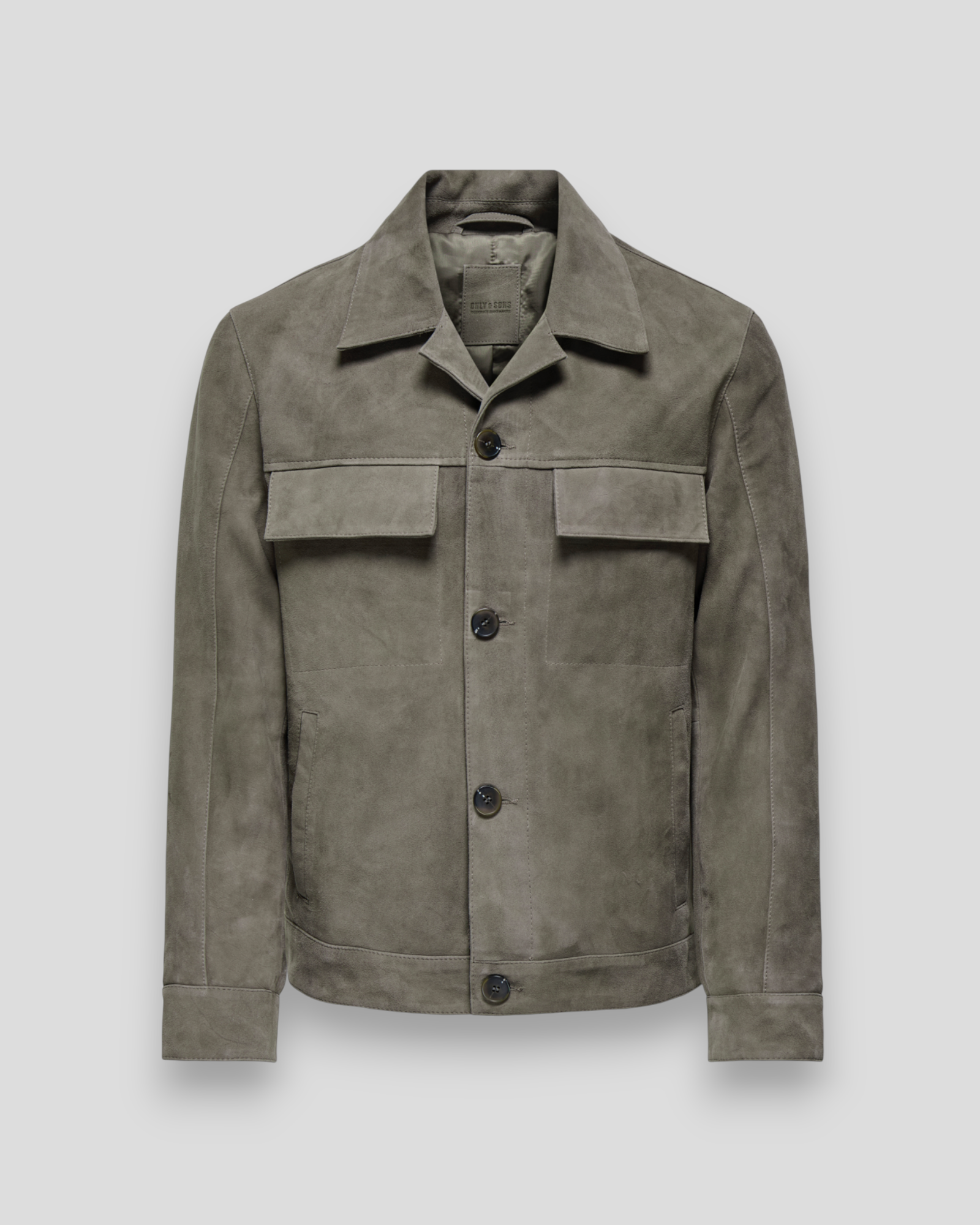 Nartey Overshirt Suede Jacket - Falcon