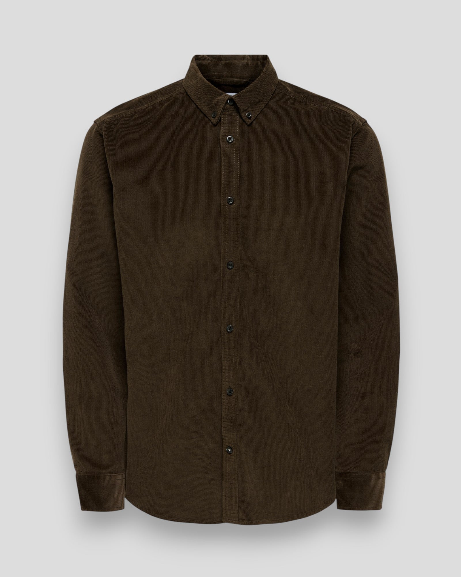 Michael 18W Regular Cord Stretch LS Shirt - Demitasse